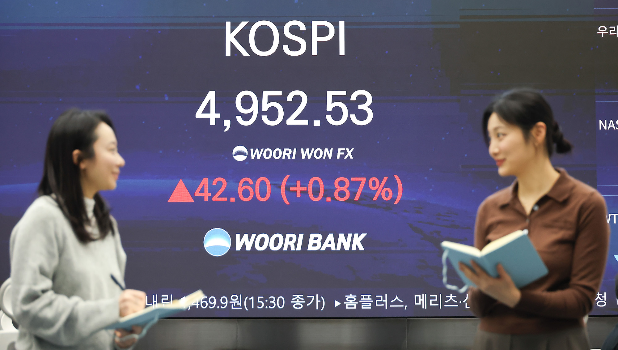 우리은행;딜링룸;우리은행;코스피;주식;주가.5000