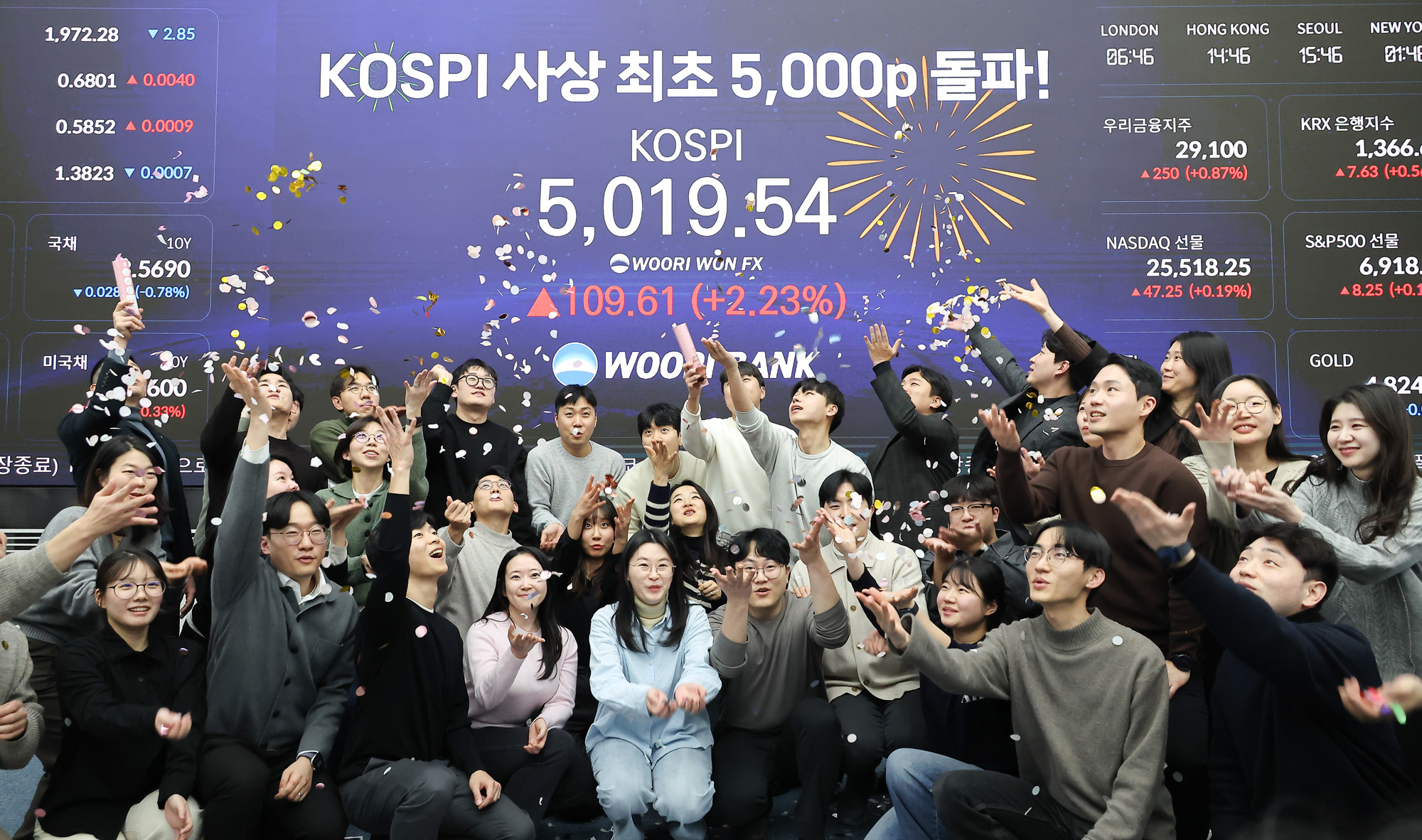 우리은행;딜링룸;우리은행;코스피;주식;주가.5000