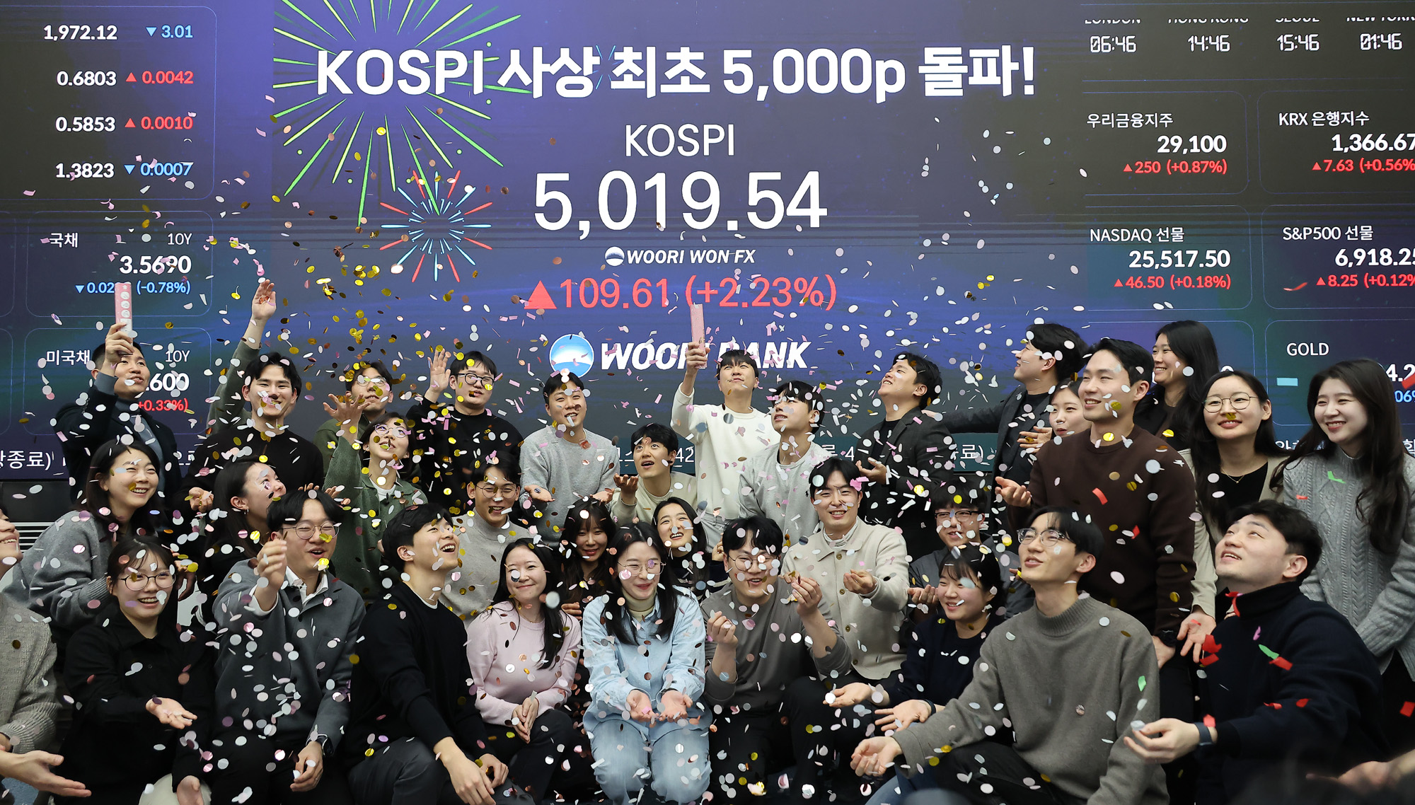 우리은행;딜링룸;우리은행;코스피;주식;주가.5000