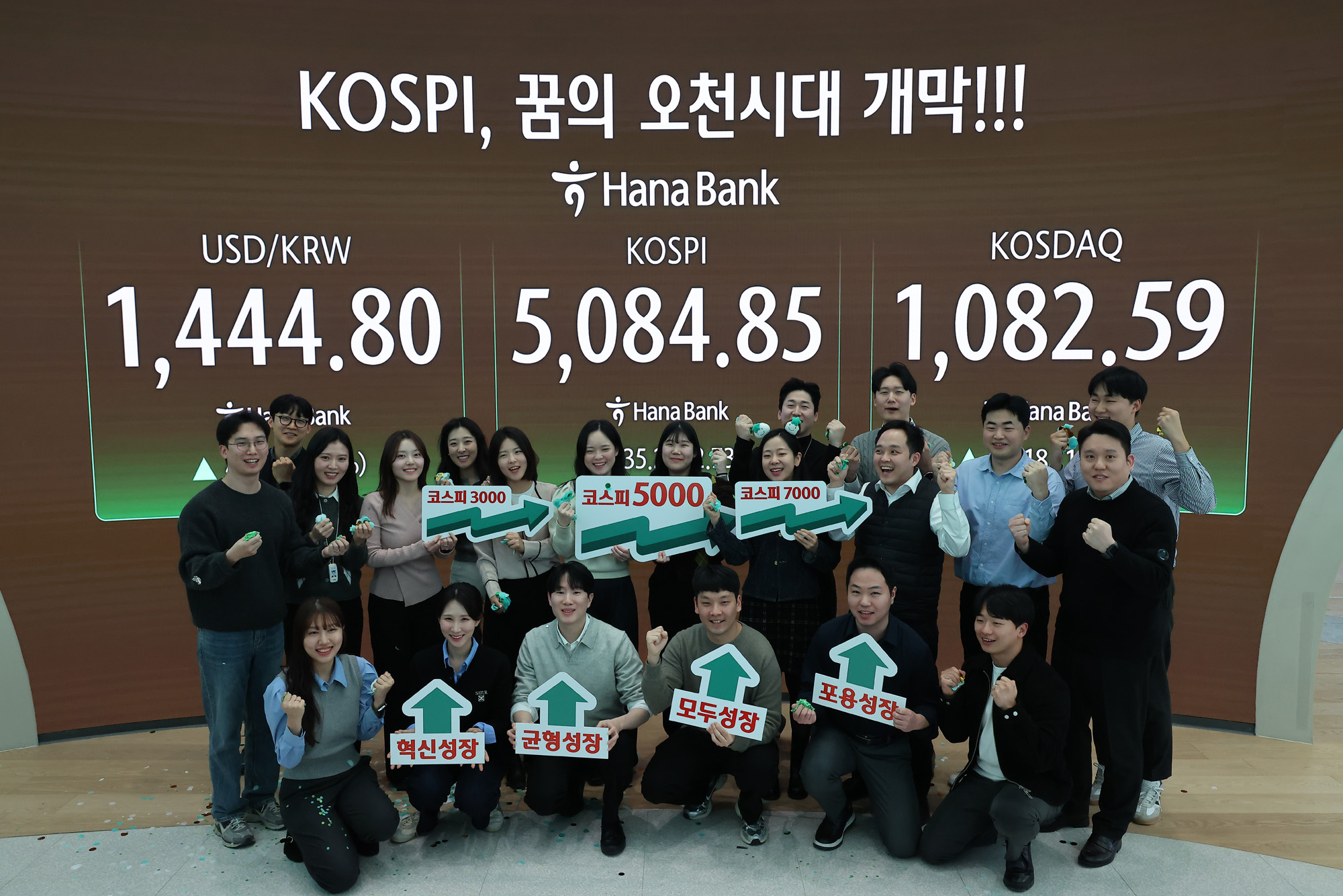 하나은행;딜링룸;천스닥;오천피;코스피;코스닥