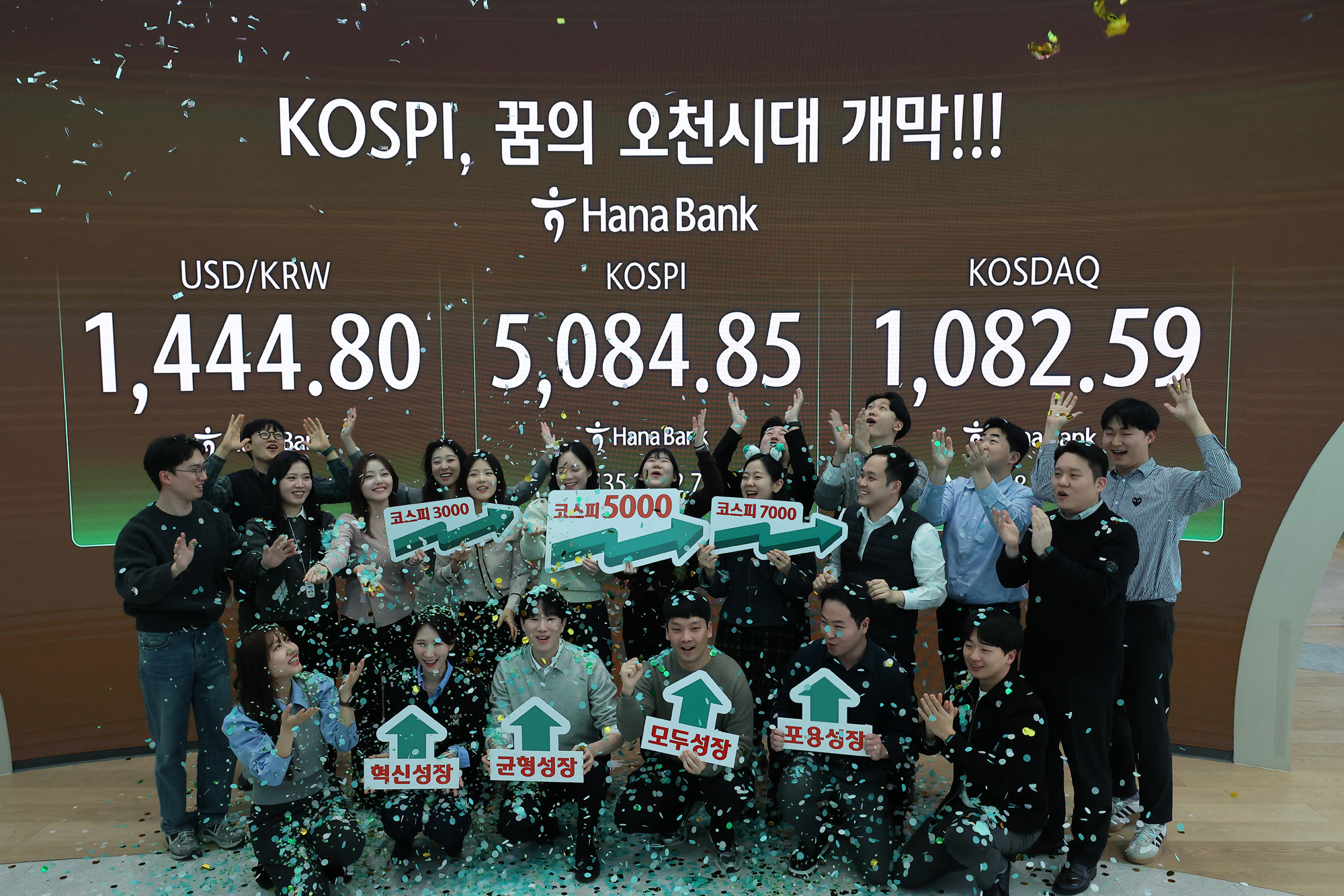 하나은행;딜링룸;천스닥;오천피;코스피;코스닥