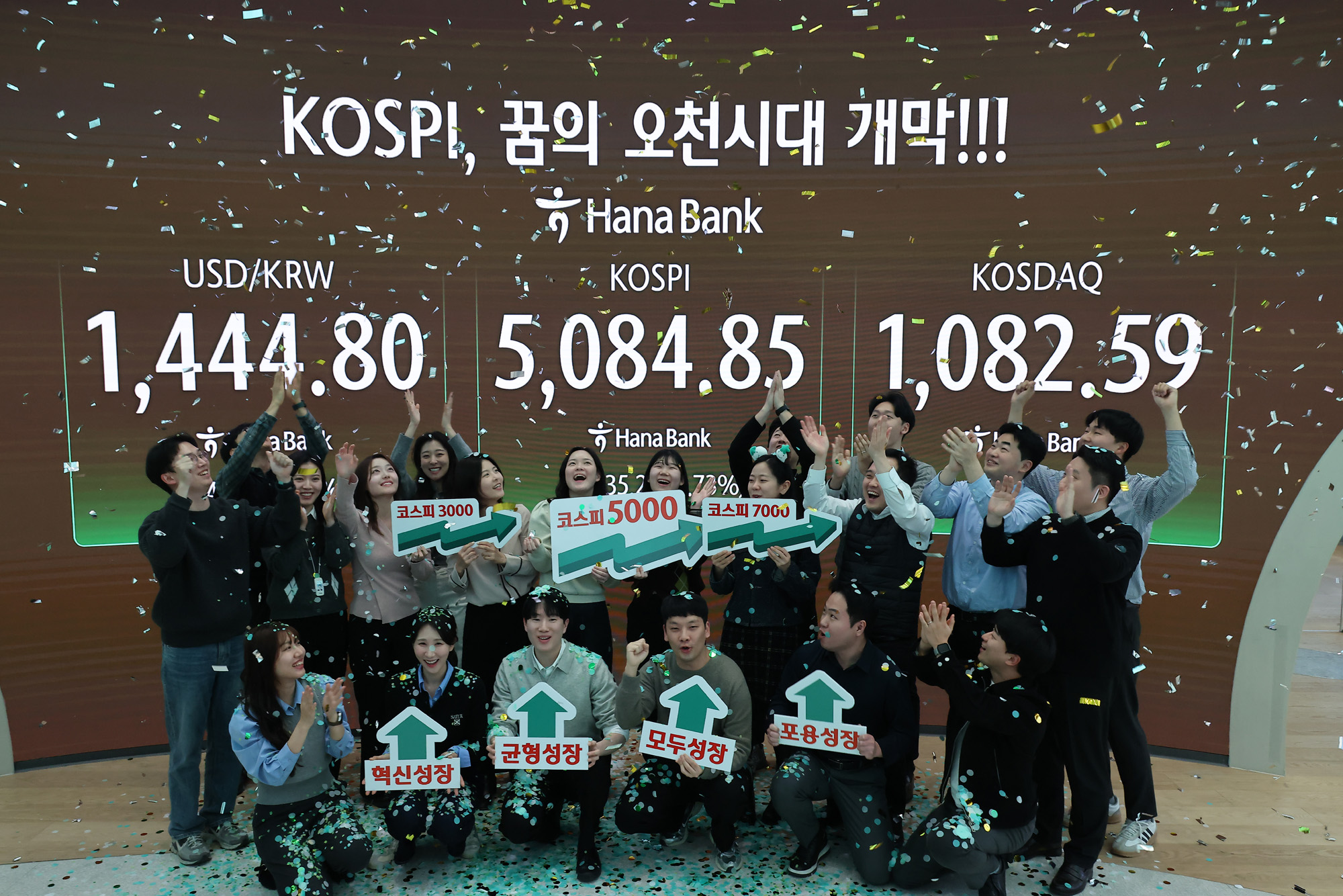 하나은행;딜링룸;천스닥;오천피;코스피;코스닥