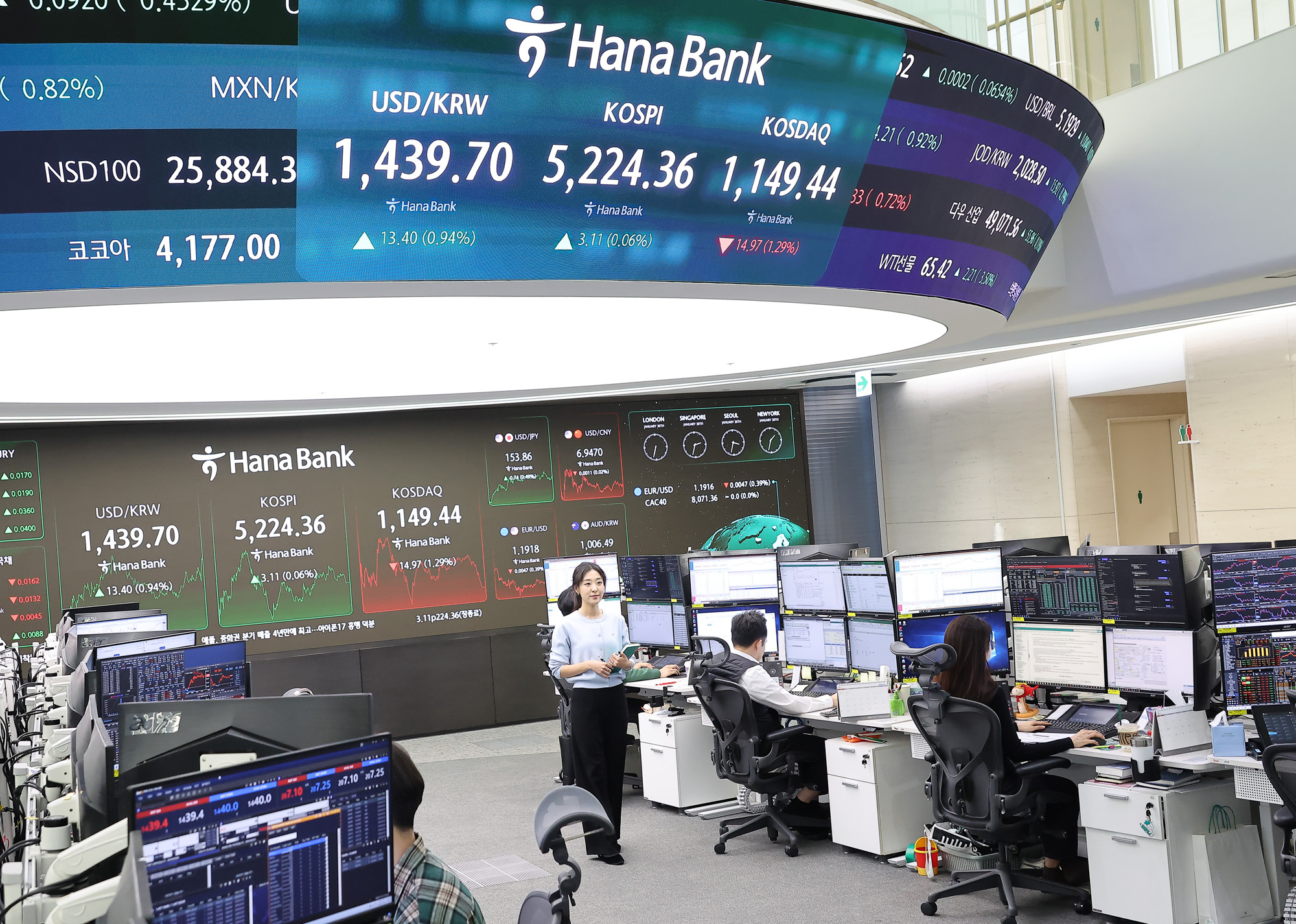 하나은행;딜링룸;코스피;코스닥;오천피;천스닥