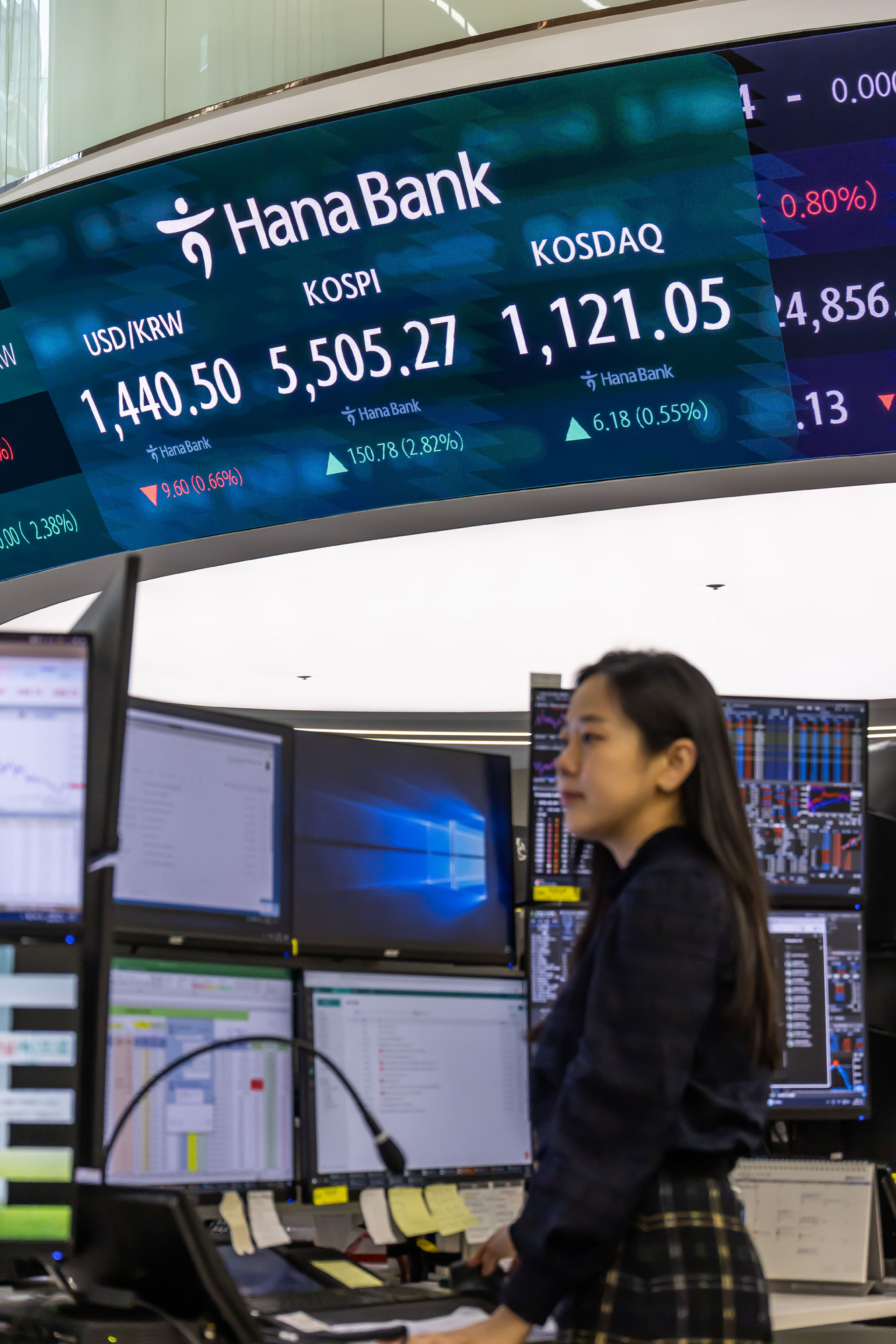 경제;주가;주식;코스피;KOSPI;코스피5500돌파;하나은행딜링룸;주가고공행진