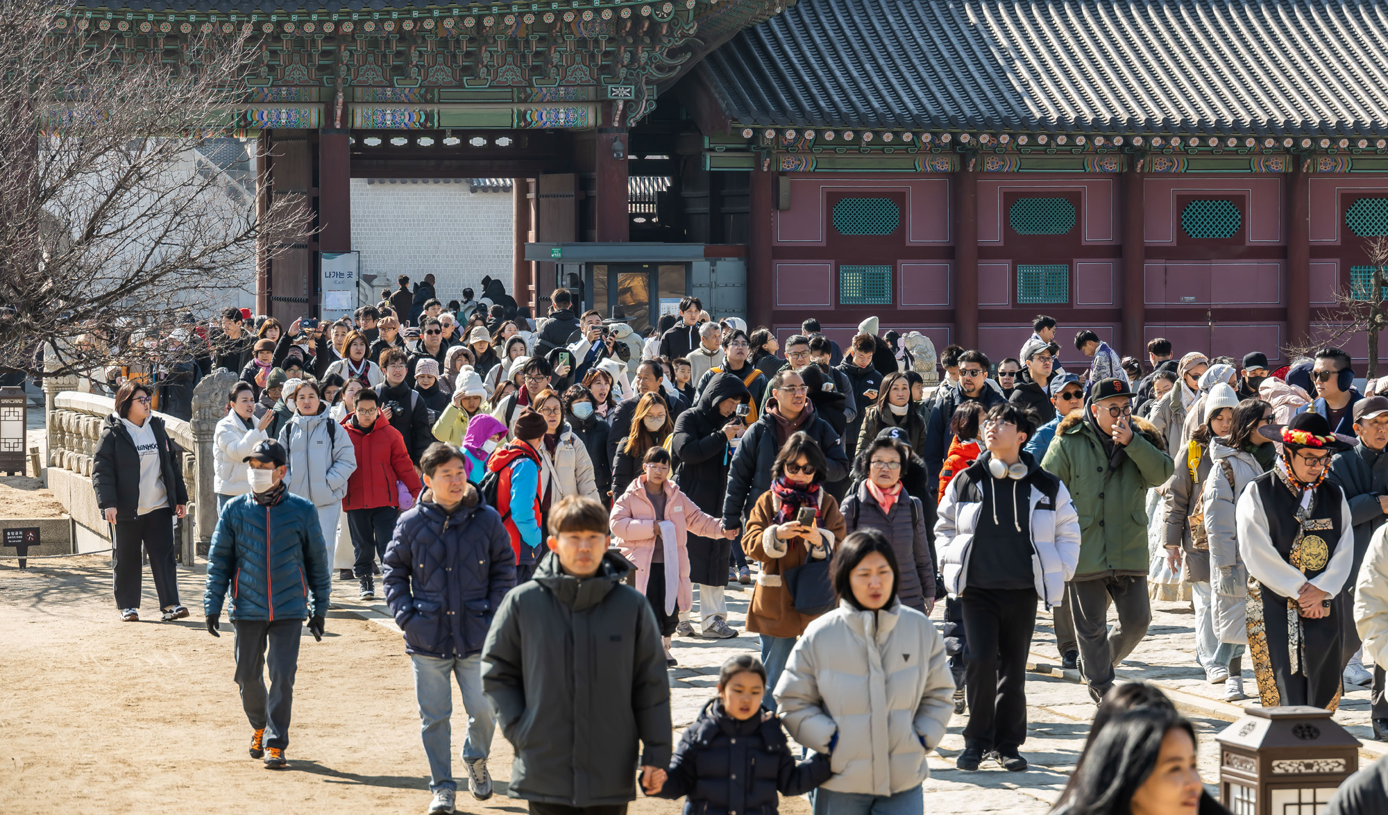 사회;세태;경복궁;설연휴경복궁무료개방;설연휴인파스케치;경복궁관람객인파스케치