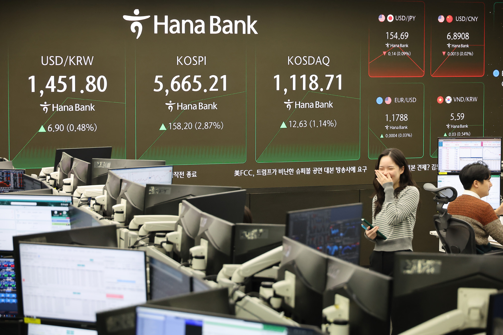 하나은행;딜링룸;주가;주식;코스피;코스닥;외환