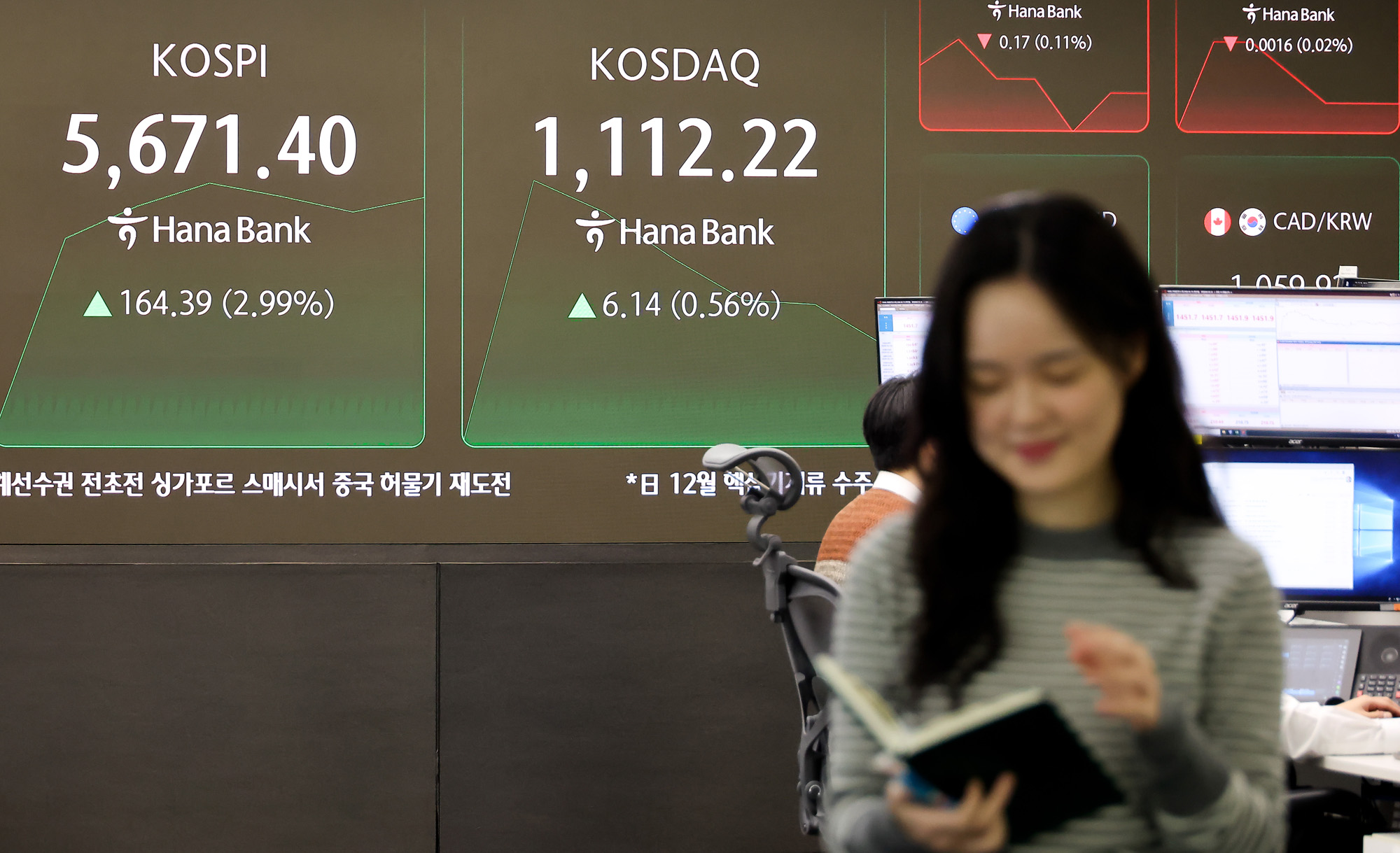 하나은행;딜링룸;주가;주식;코스피;코스닥;외환