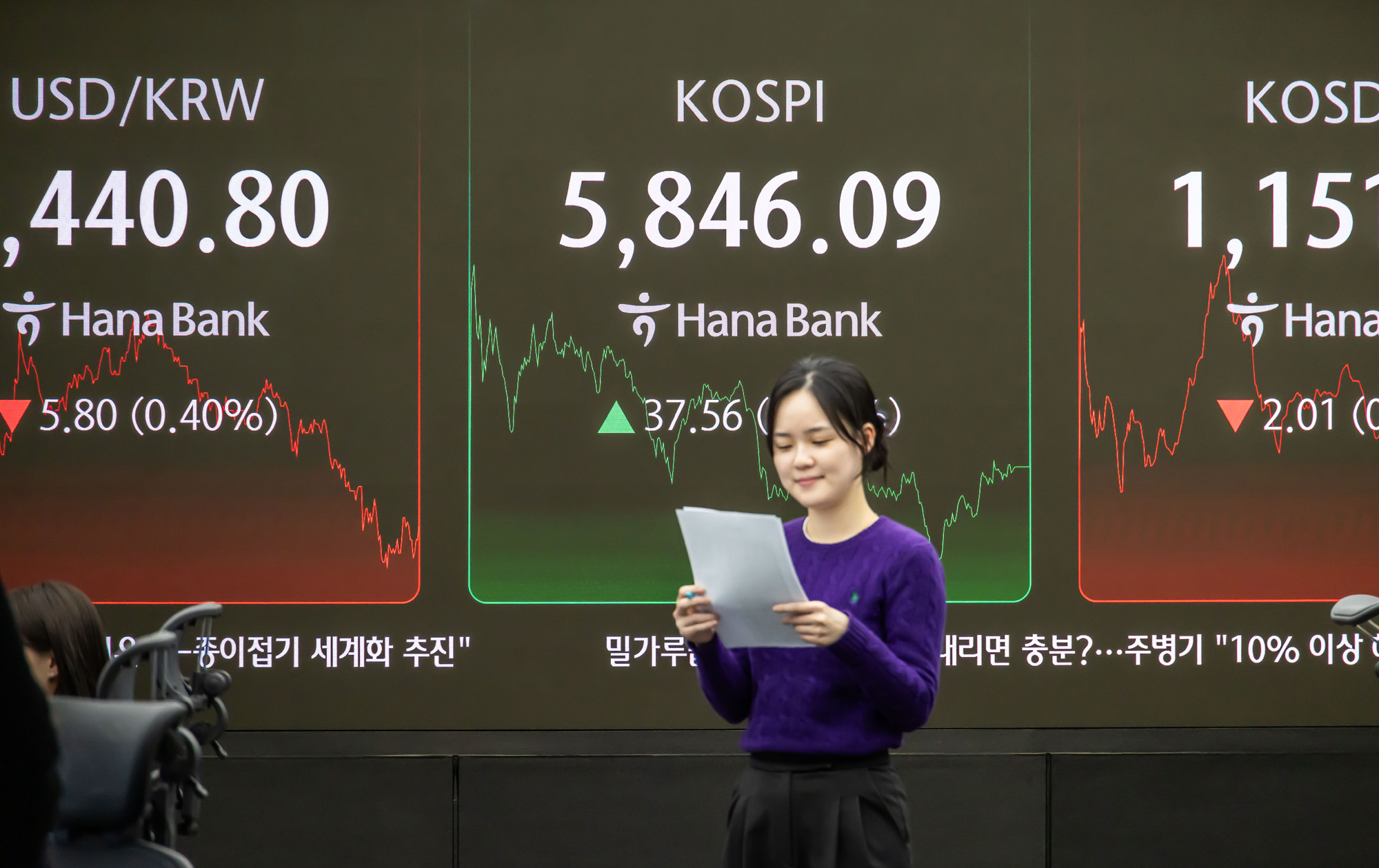 경제;주식;주가;코스피;KOSPI;코스피5800;하나은행딜링룸;코스피종가