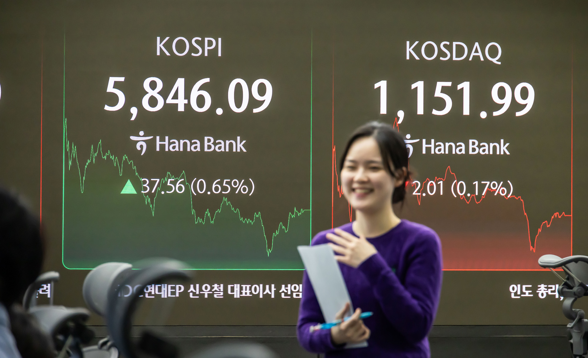 경제;주식;주가;코스피;KOSPI;코스피5800;하나은행딜링룸;코스피종가