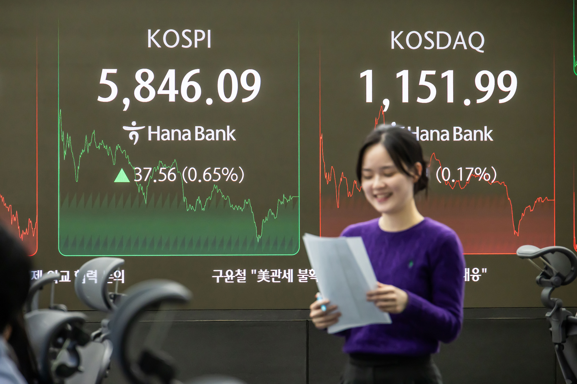 경제;주식;주가;코스피;KOSPI;코스피5800;하나은행딜링룸;코스피종가