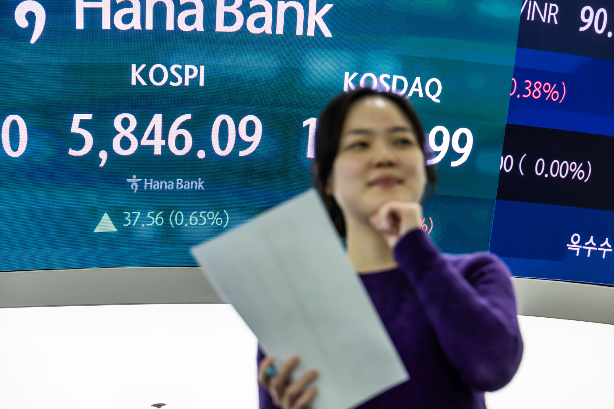 경제;주식;주가;코스피;KOSPI;코스피5800;하나은행딜링룸;코스피종가