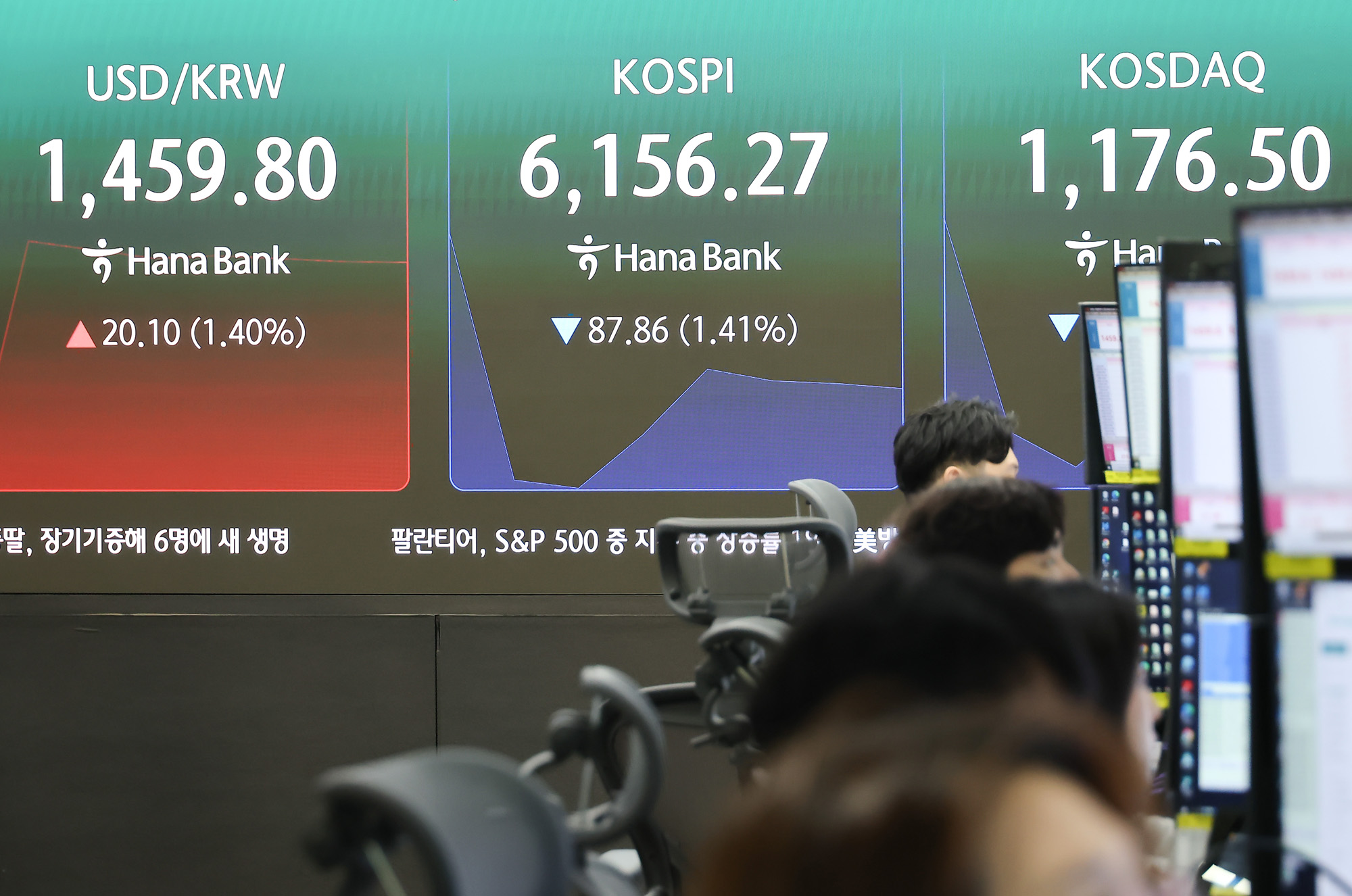 하나은행;딜링룸;외환;주식;이란;미국;공습;금융;증시;환율