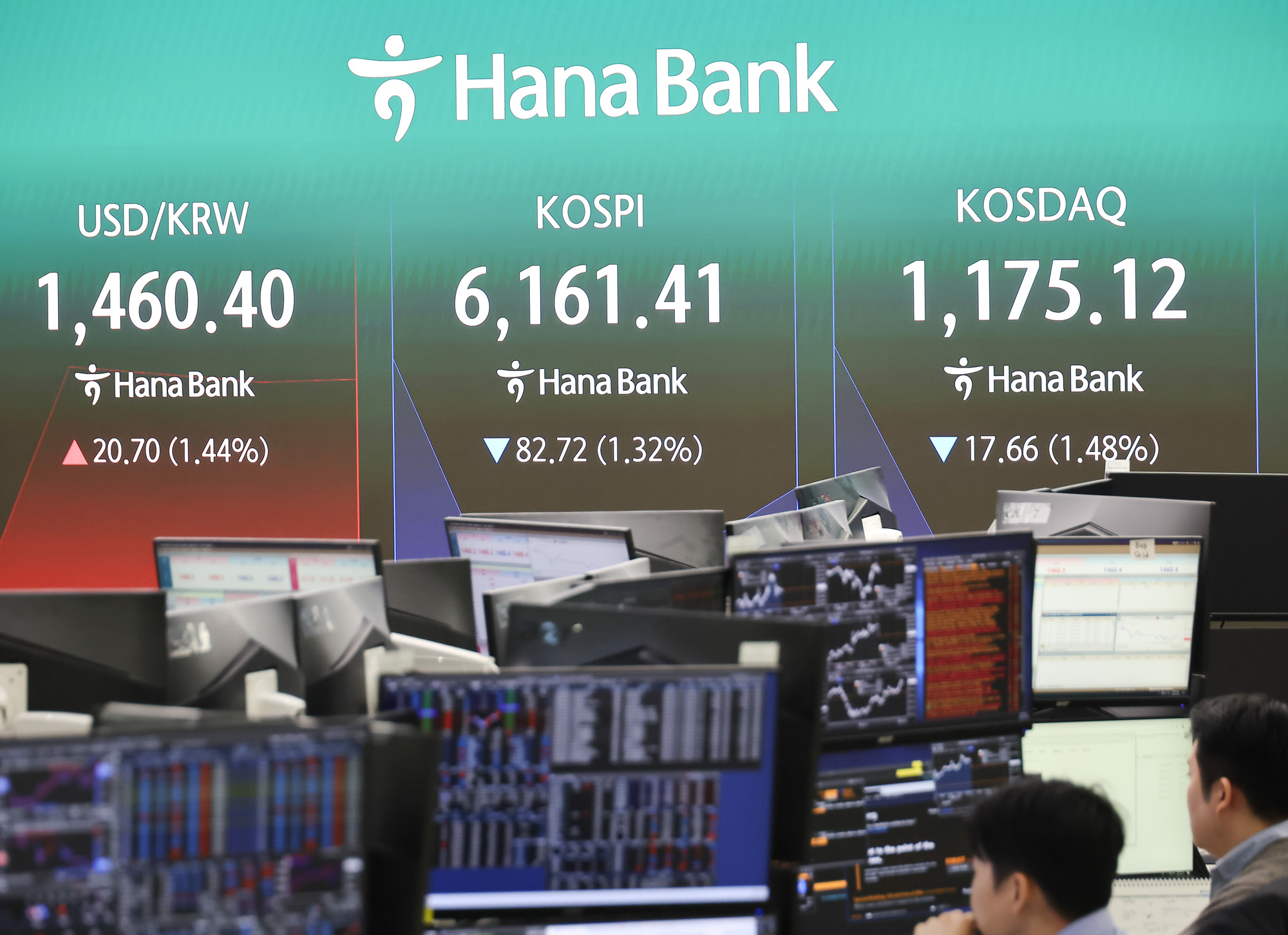 하나은행;딜링룸;외환;주식;이란;미국;공습;금융;증시;환율