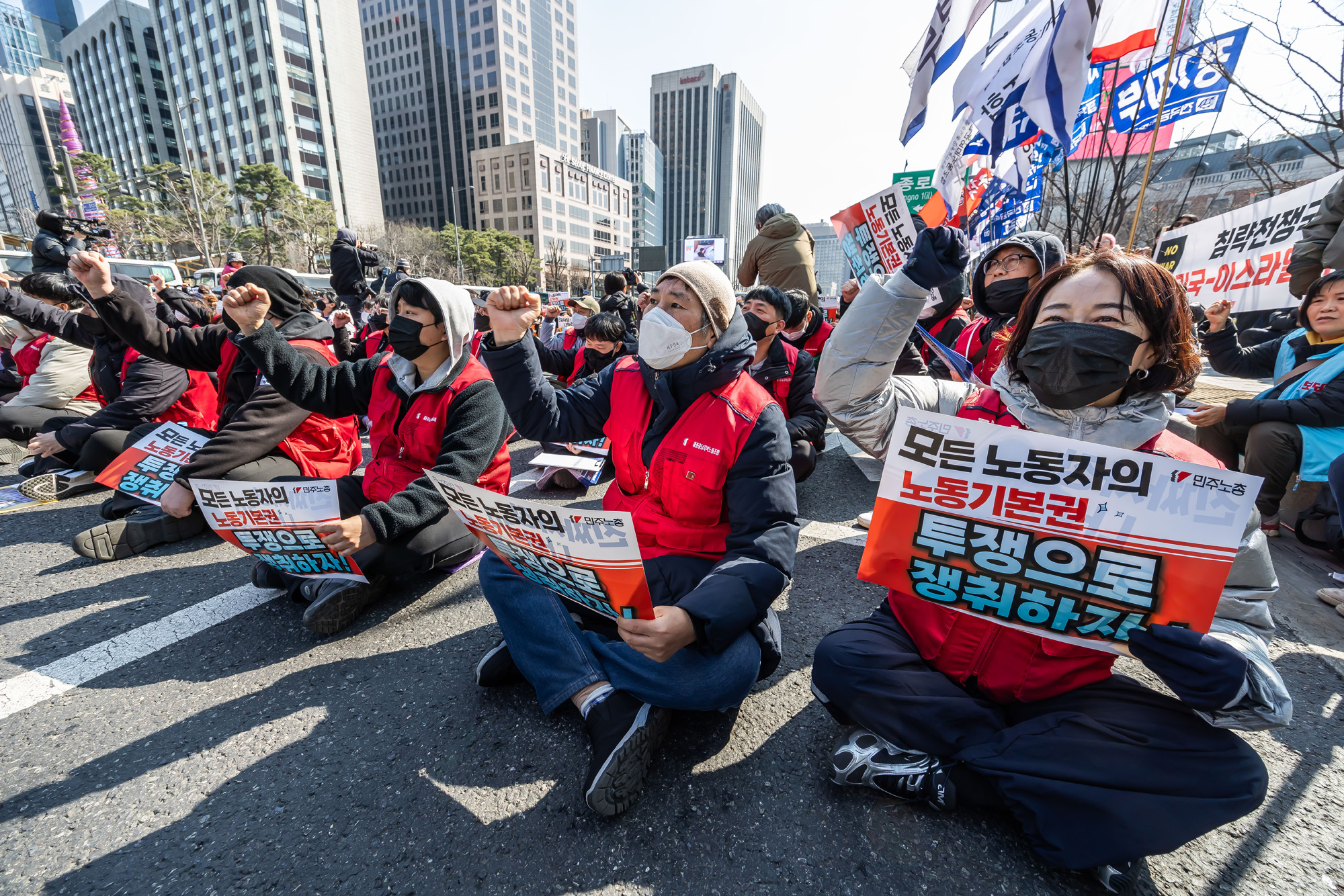 사회;집회;시위;민주노총;민주노총투쟁선포대회;노란봉투법시행첫날;노란봉투법민주노총투쟁선포대회