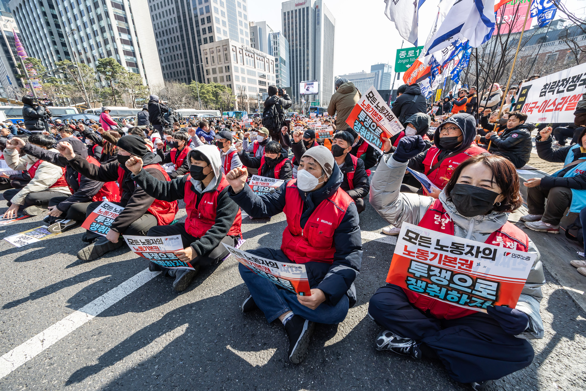 사회;집회;시위;민주노총;민주노총투쟁선포대회;노란봉투법시행첫날;노란봉투법민주노총투쟁선포대회