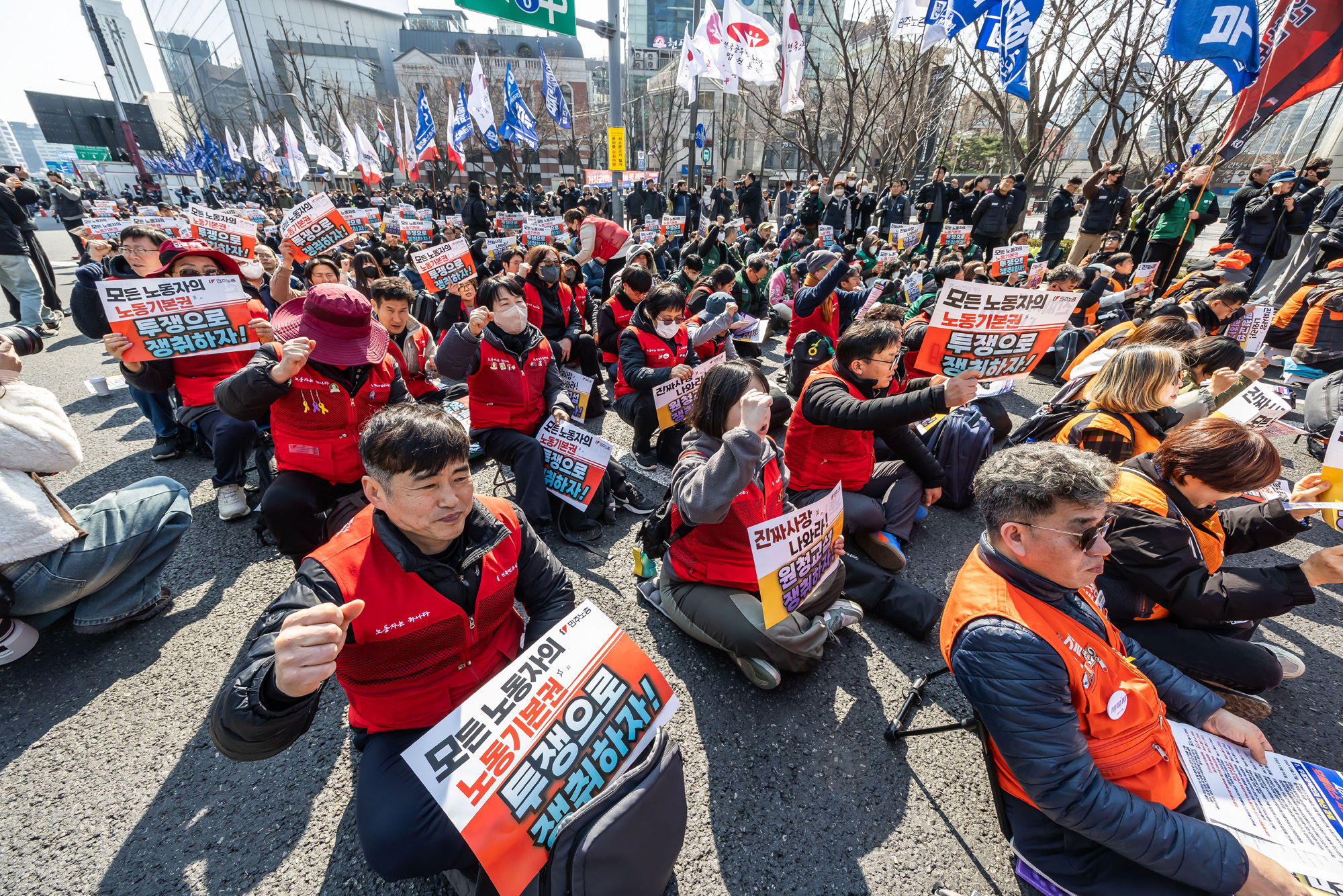 사회;집회;시위;민주노총;민주노총투쟁선포대회;노란봉투법시행첫날;노란봉투법민주노총투쟁선포대회