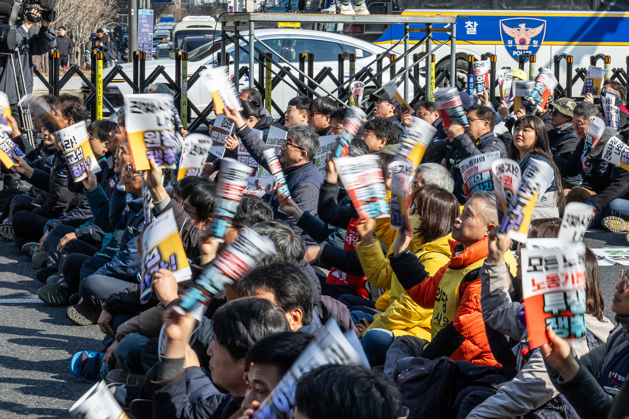 사회;집회;시위;민주노총;민주노총투쟁선포대회;노란봉투법시행첫날;노란봉투법민주노총투쟁선포대회