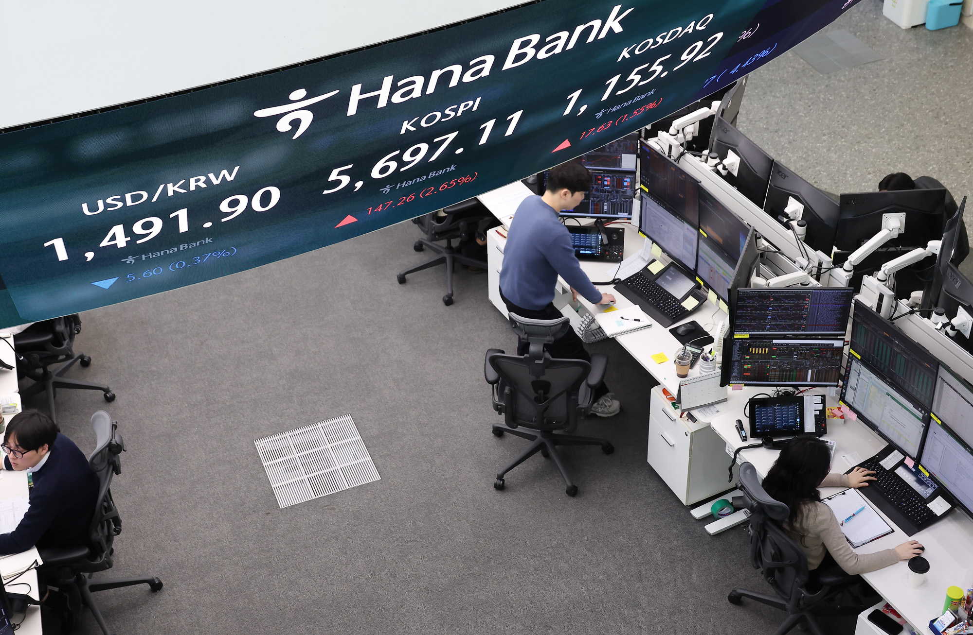 하나은행;딜링룸;환율;코스피;코스닥;주식