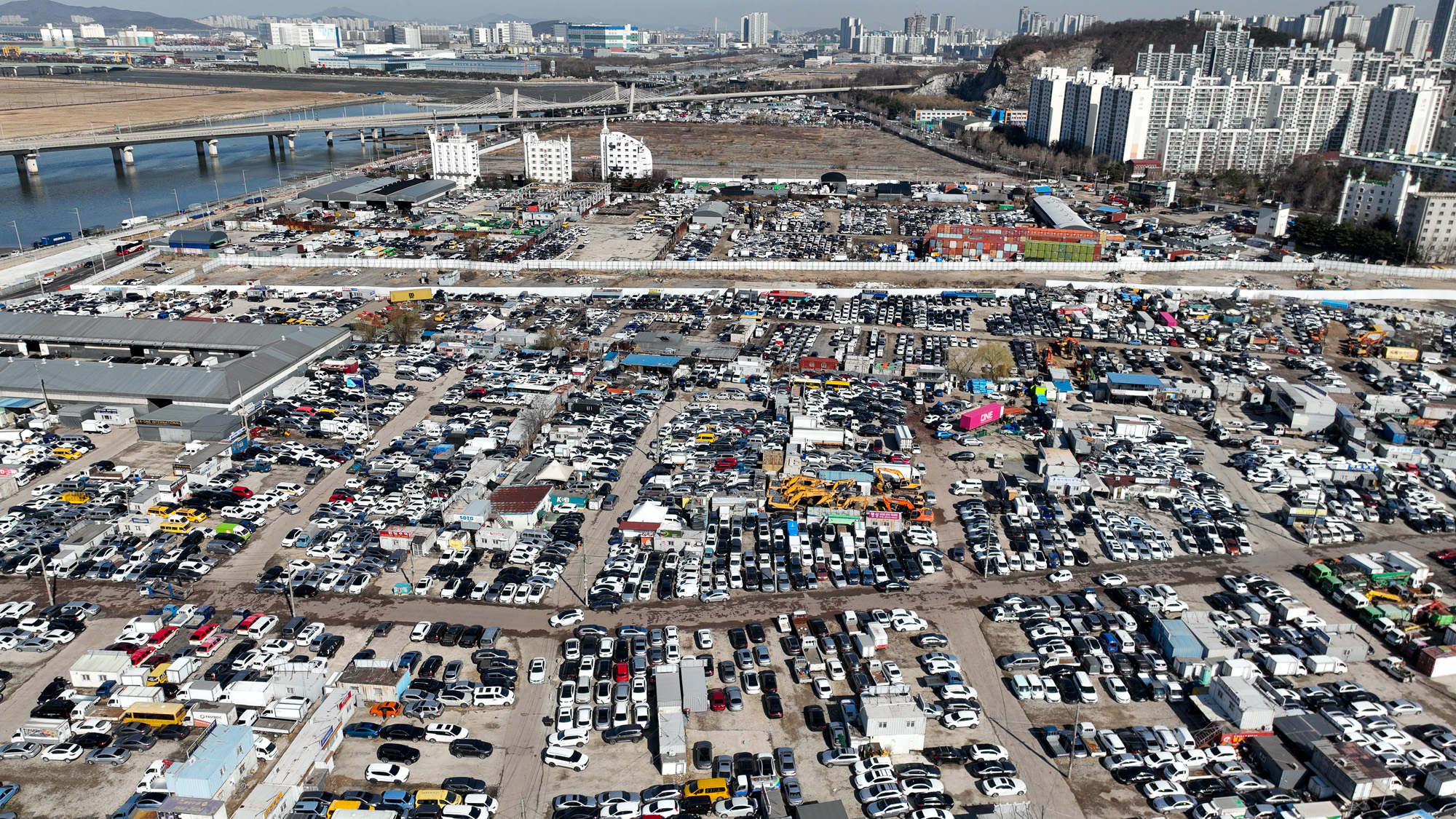 송도;수출단지;중고차;중동;수출;이란;전쟁