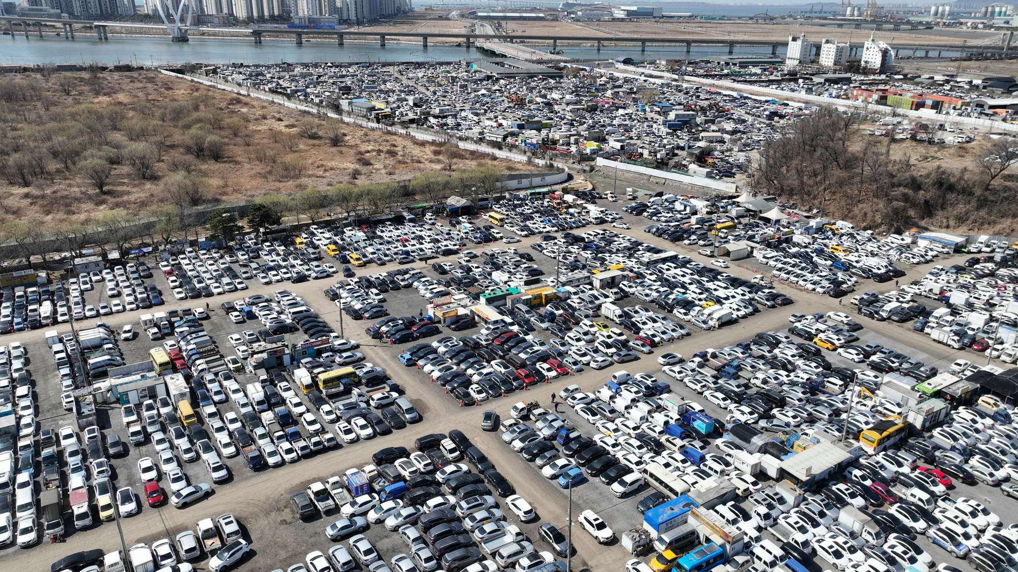 송도;수출단지;중고차;중동;수출;이란;전쟁