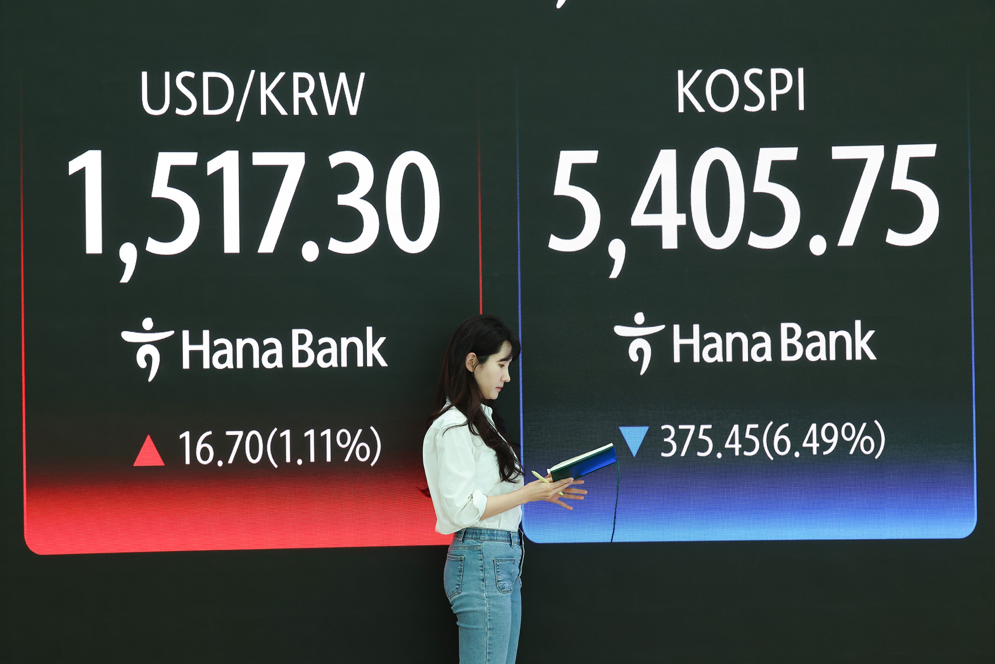 하나은행 딜링룸;원 달러;환율;코스피;코스닥;주식