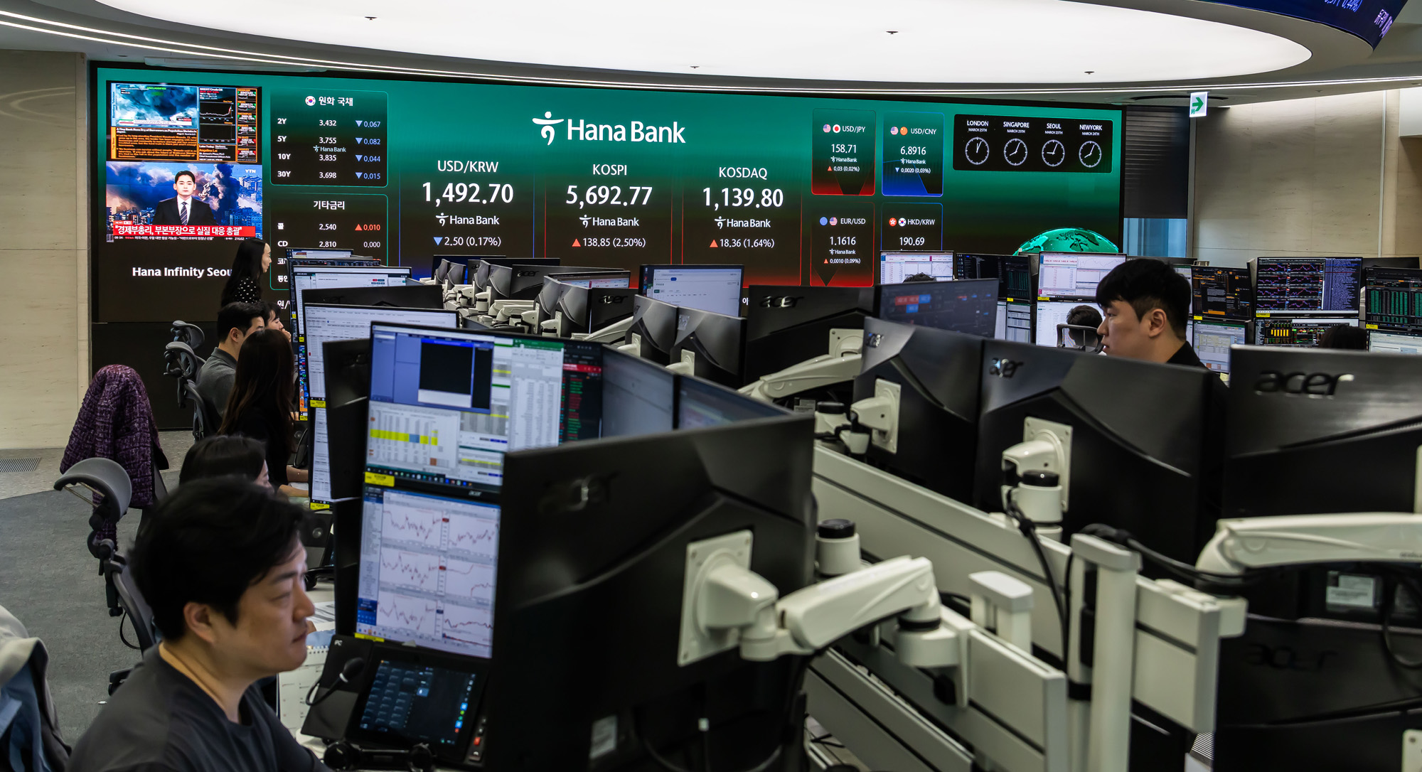 경제;주식;주가;코스피;코스닥;KOSPI;하나은행딜링룸