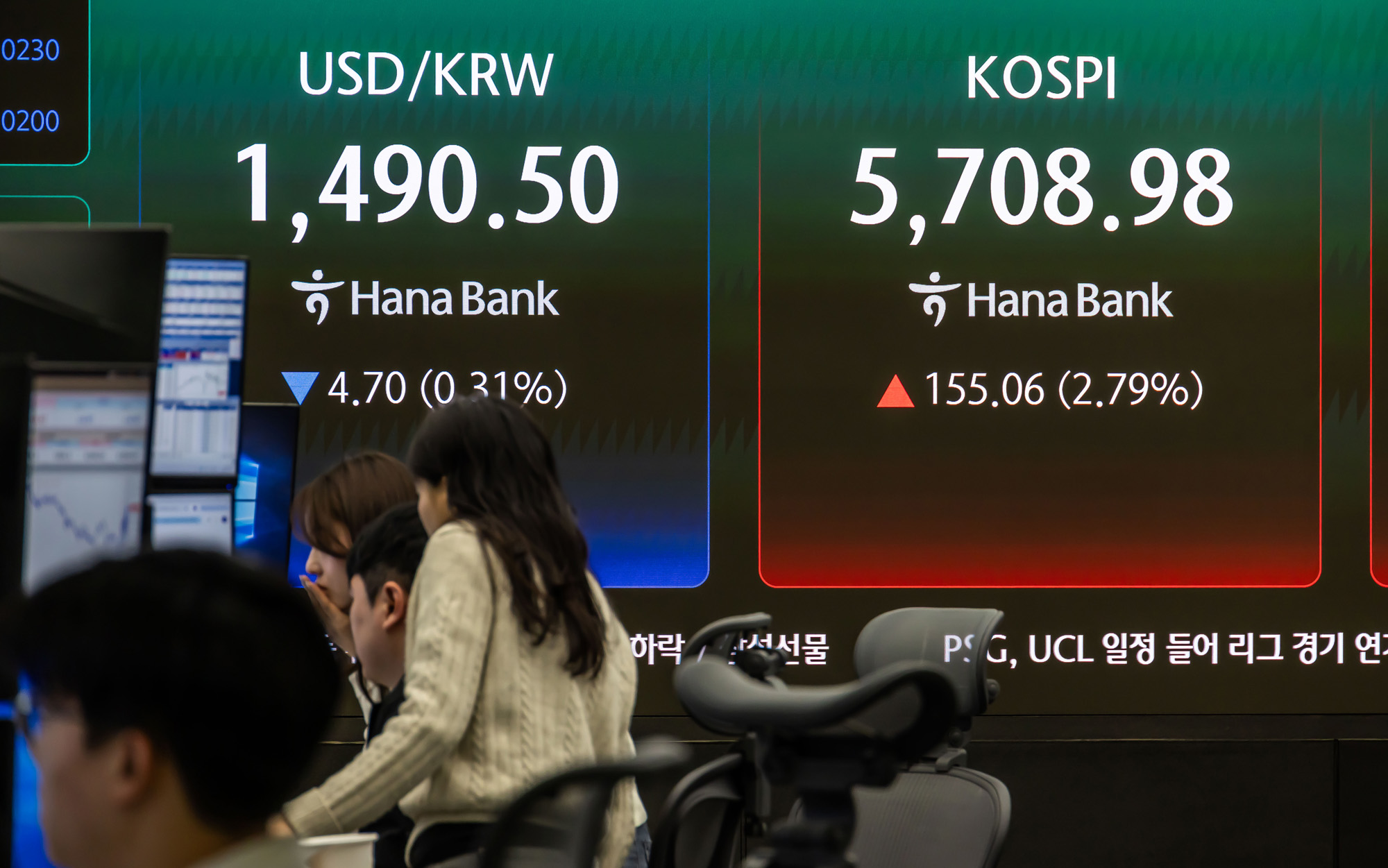 경제;주식;주가;코스피;코스닥;KOSPI;하나은행딜링룸