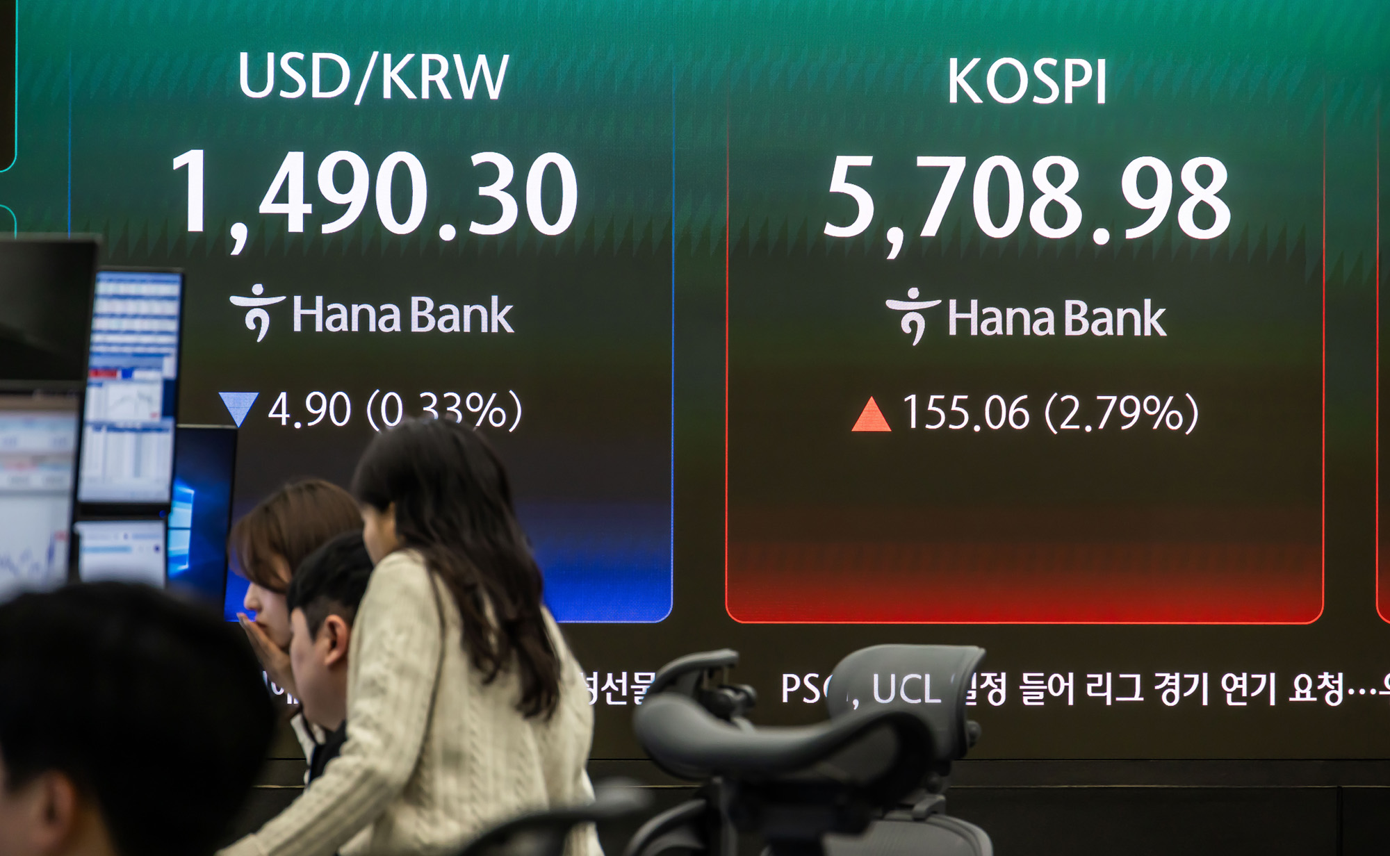 경제;주식;주가;코스피;코스닥;KOSPI;하나은행딜링룸