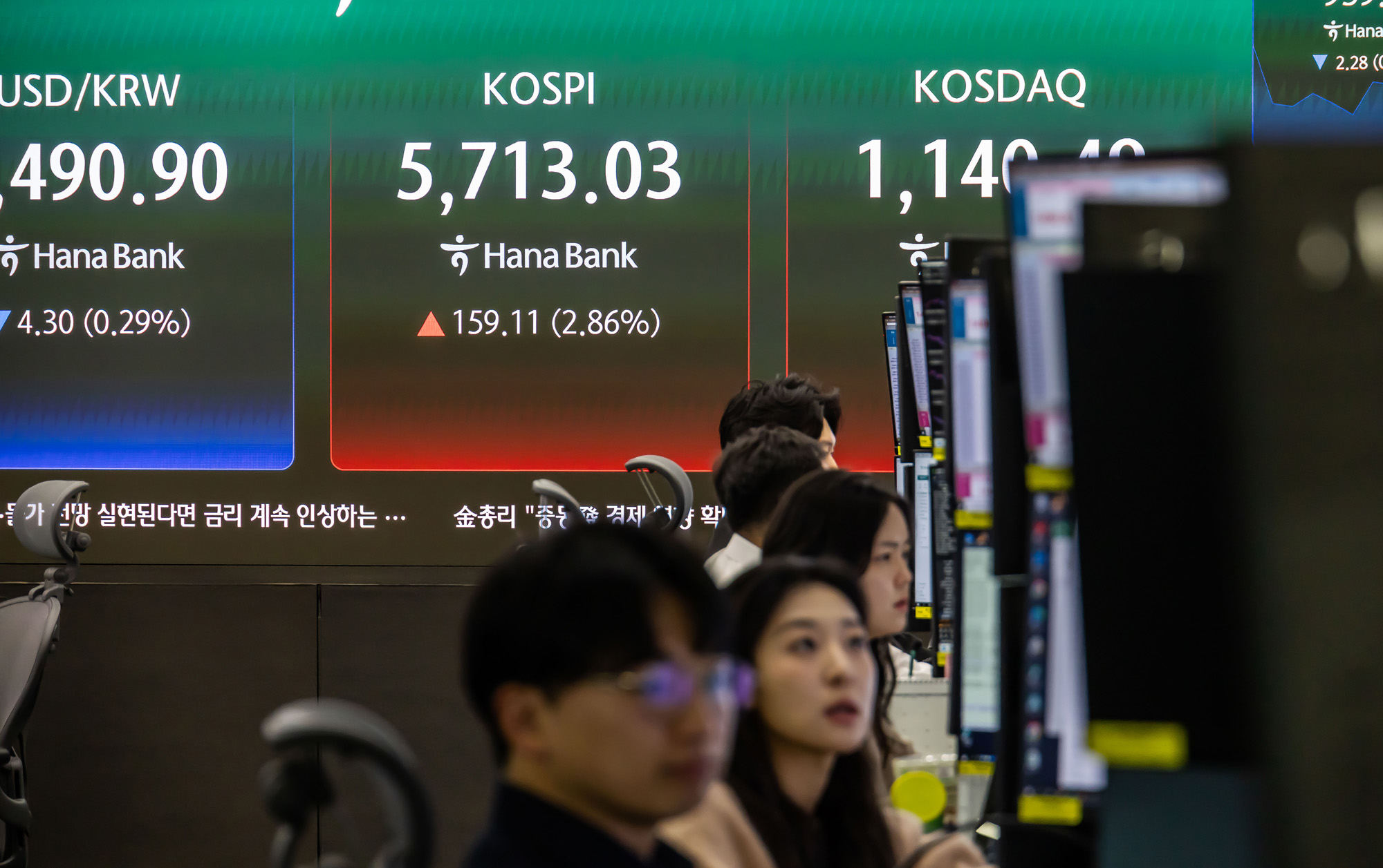 경제;주식;주가;코스피;코스닥;KOSPI;하나은행딜링룸