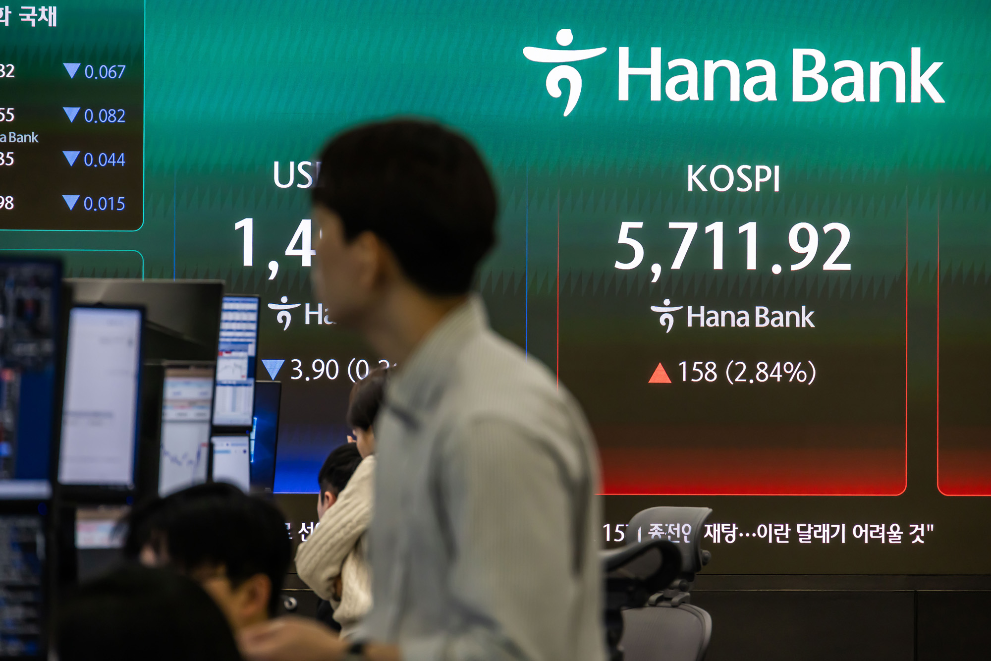 경제;주식;주가;코스피;코스닥;KOSPI;하나은행딜링룸