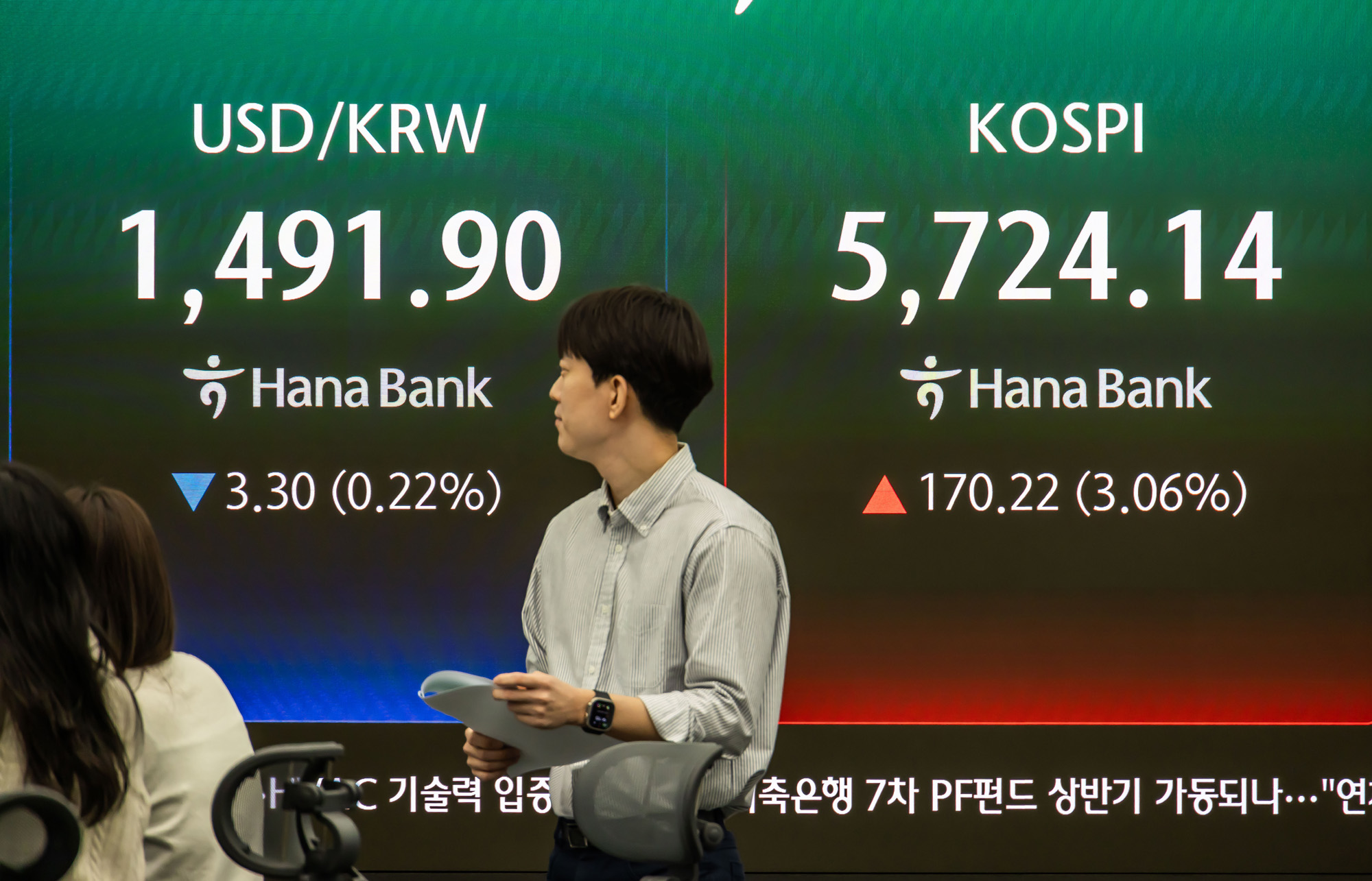 경제;주식;주가;코스피;코스닥;KOSPI;하나은행딜링룸