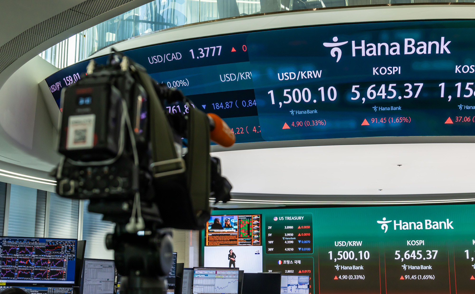 경제;주식;주가;코스피;코스닥;KOSPI;하나은행딜링룸;원달러환율;달러1500원돌파