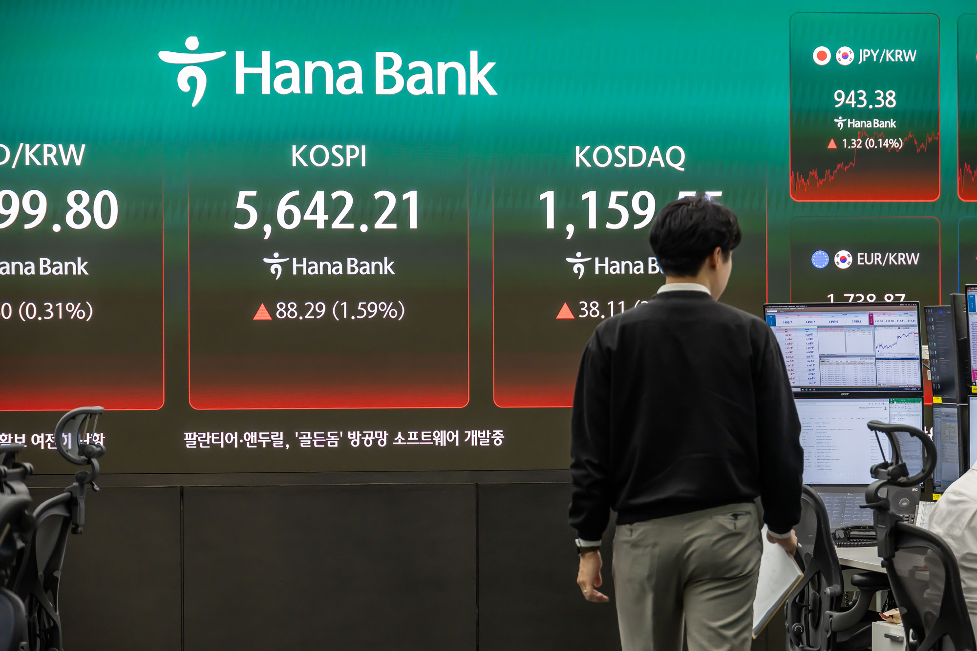 경제;주식;주가;코스피;코스닥;KOSPI;하나은행딜링룸;원달러환율;달러1500원돌파