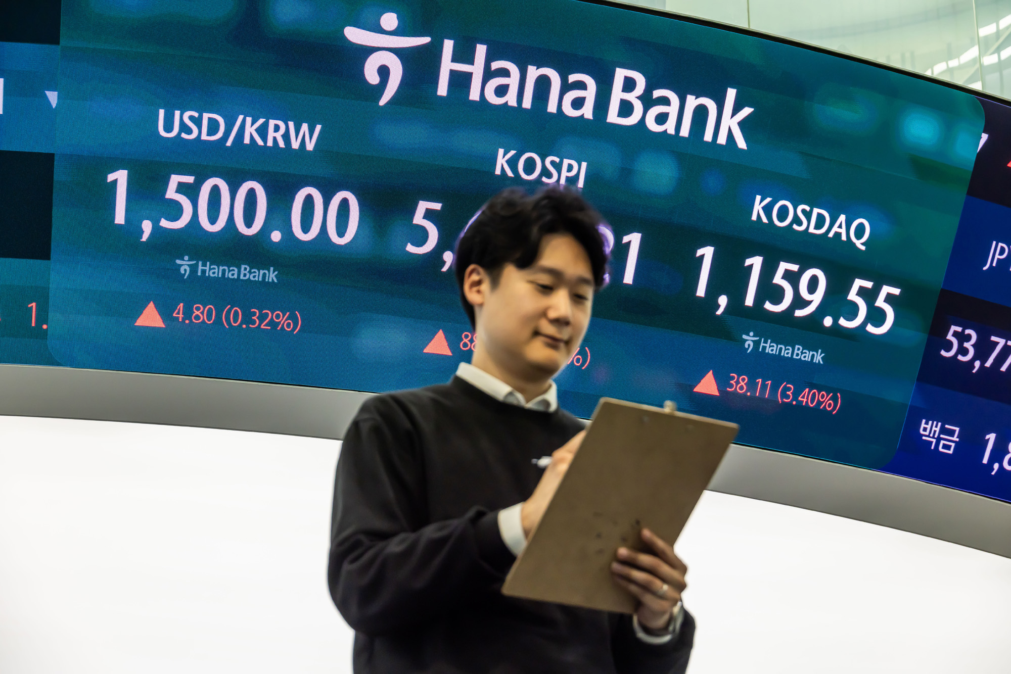 경제;주식;주가;코스피;코스닥;KOSPI;하나은행딜링룸;원달러환율;달러1500원돌파