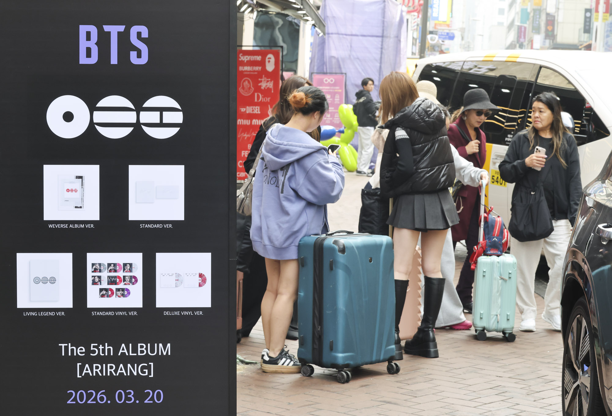 외국인;명동;BTS