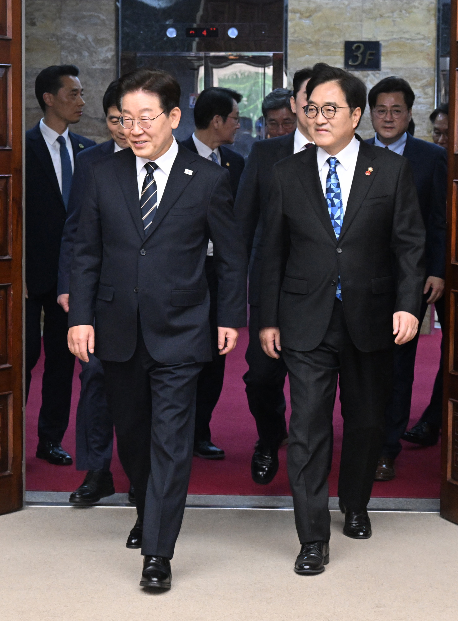 정치;국회;이재명;국회시정연설;이재명사전환담;우원식;장동혁;정청래