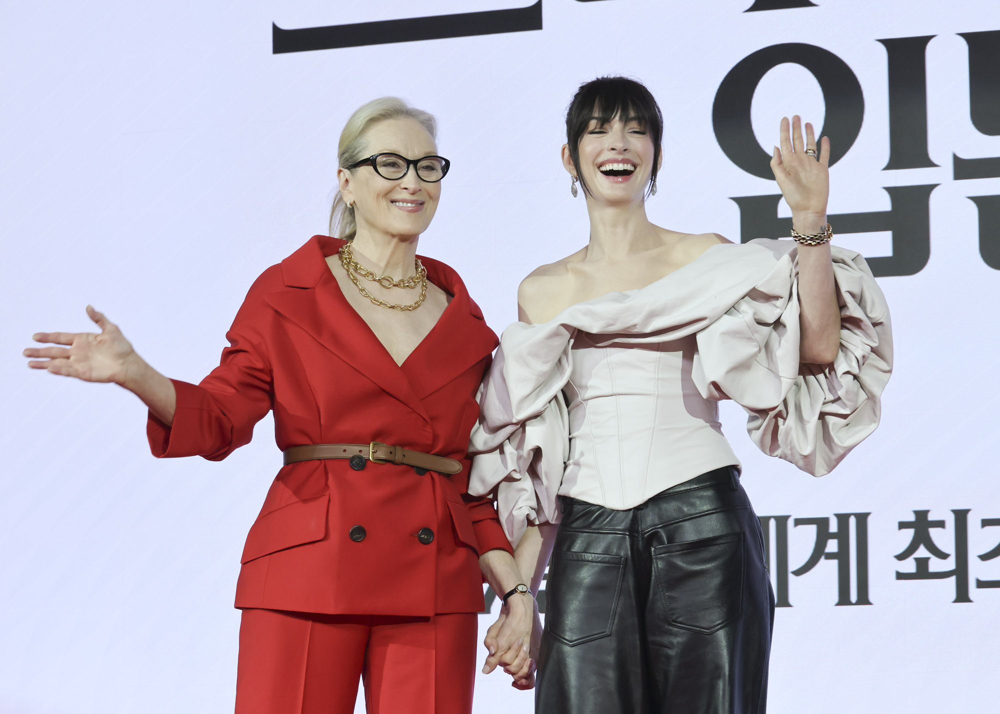 내한기자회견;내한기자간담회;악마는프라다를입는다;앤해서웨이;메릴스트립;헐리우드;할리우드