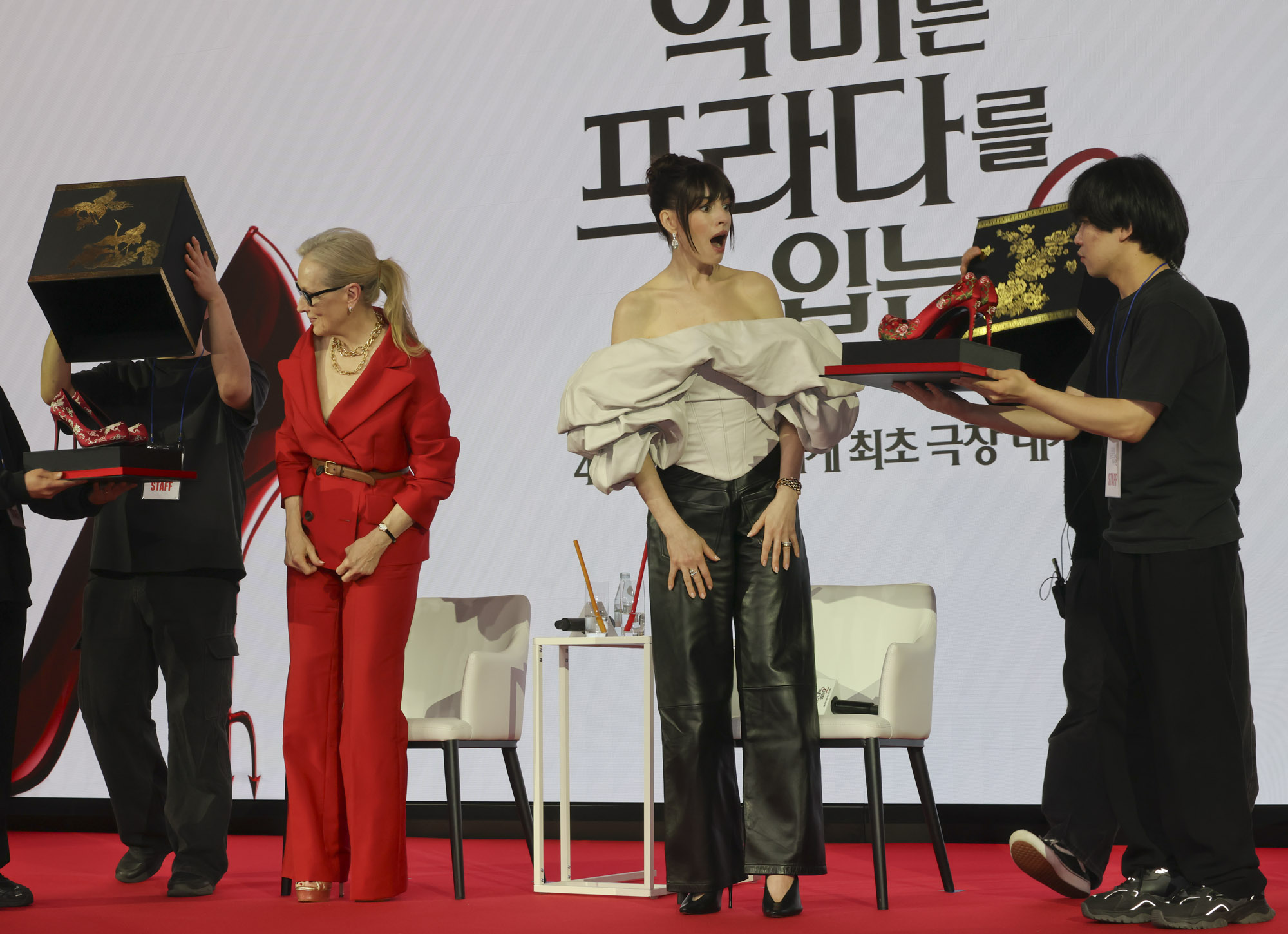 내한기자회견;내한기자간담회;악마는프라다를입는다;앤해서웨이;메릴스트립;헐리우드;할리우드