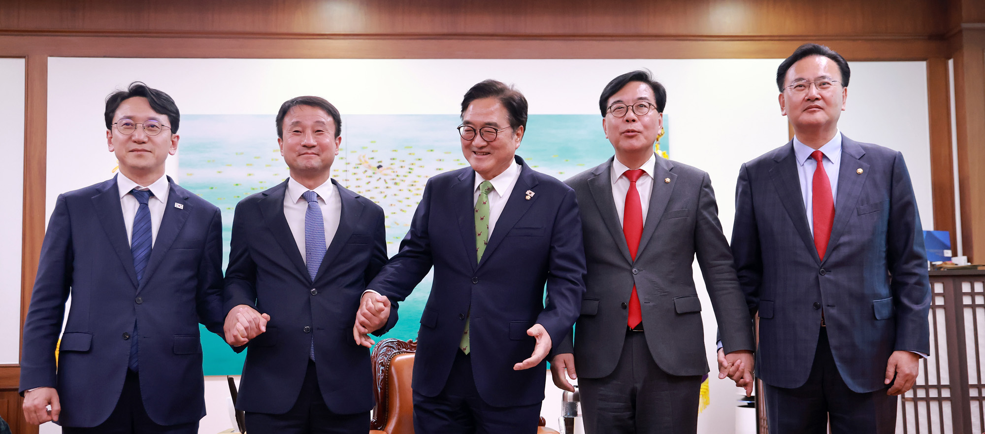 정치;국회;여야원내대표회동;우원식;한병도;송언석