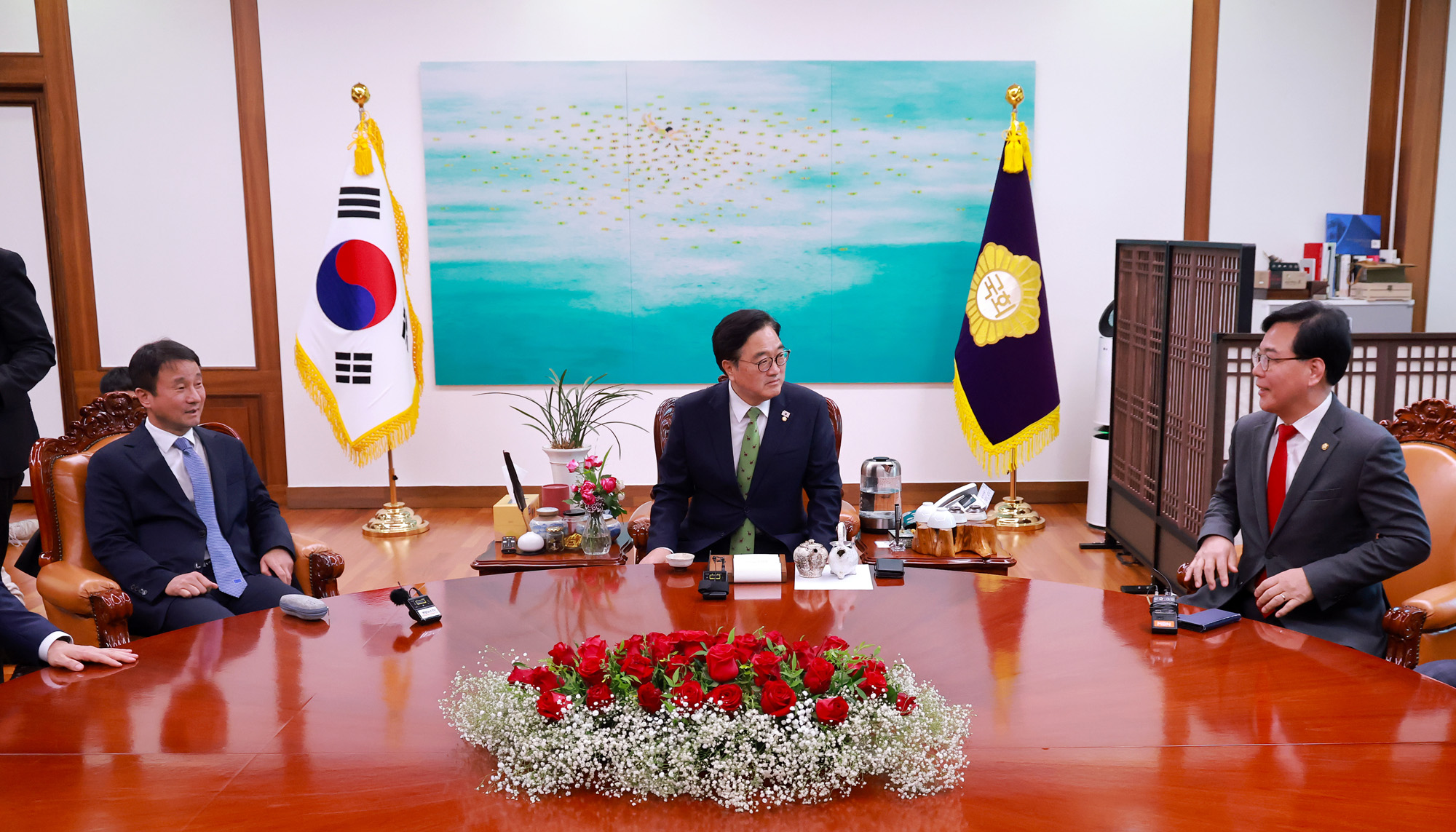 정치;국회;여야원내대표회동;우원식;한병도;송언석