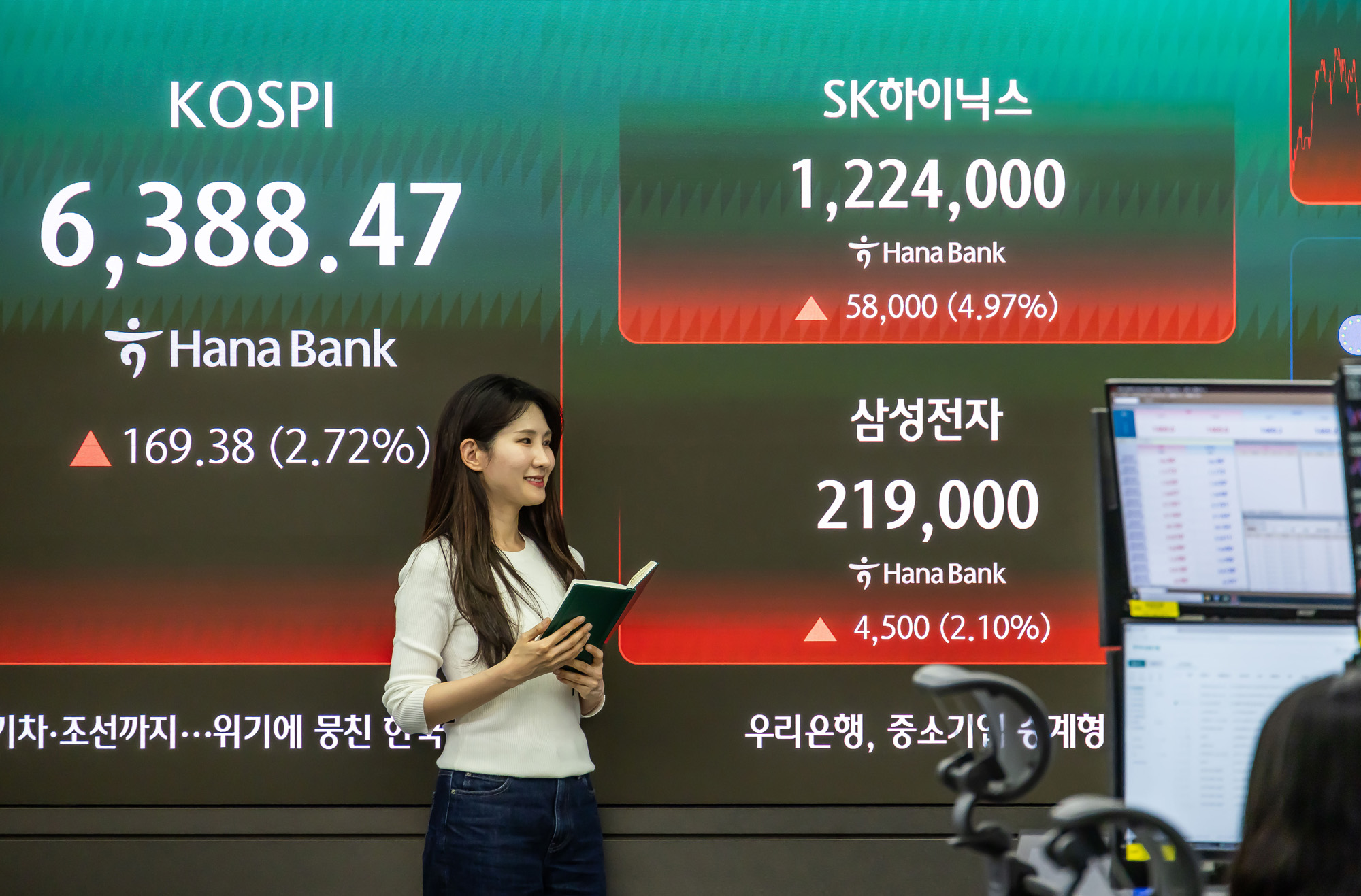 경제;주식;주가;코스피;KOSPI;코스피종가;코스피6388;하나은행딜링룸