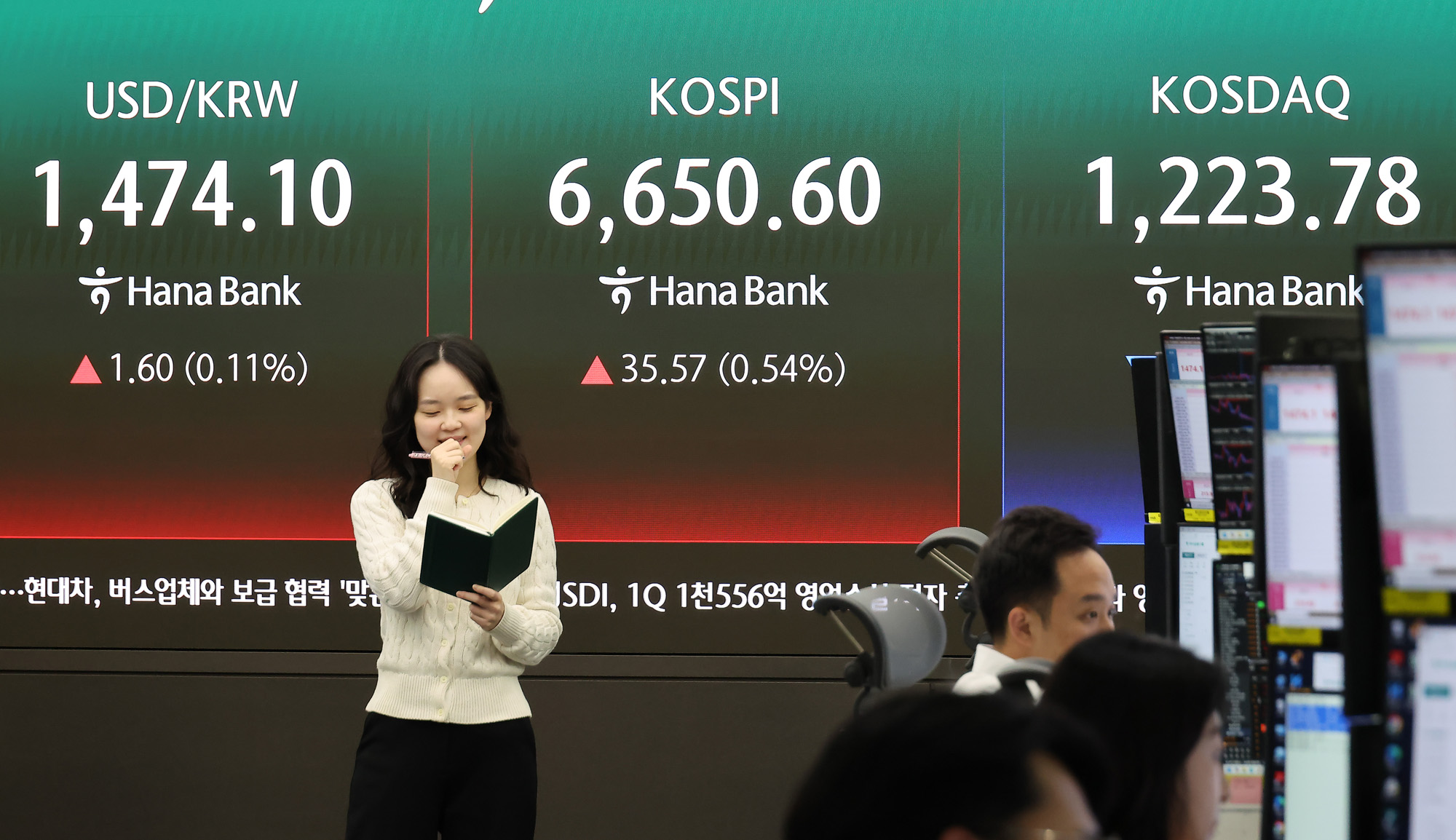 하나은행;딜링룸;주식;주가;코스피;코스닥;달러;원달러;환율