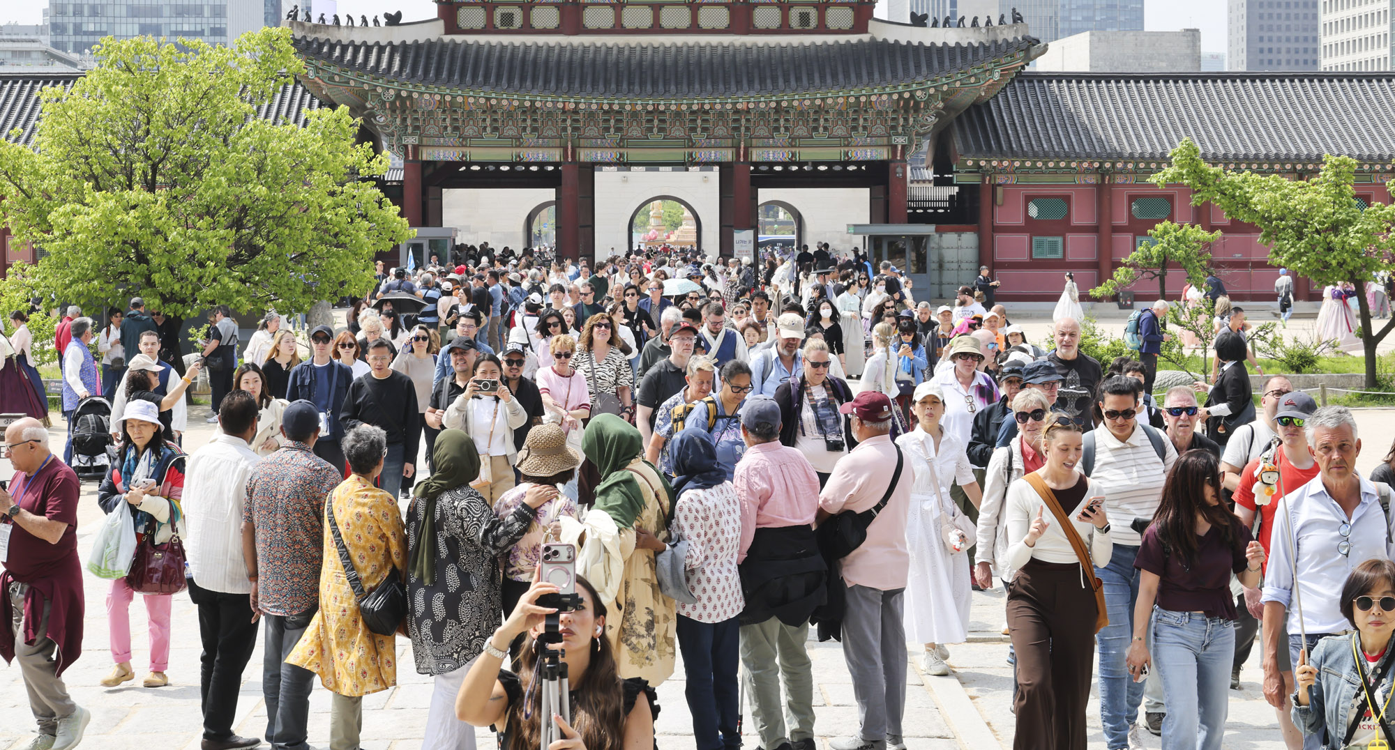 경복궁;외국인;관광객