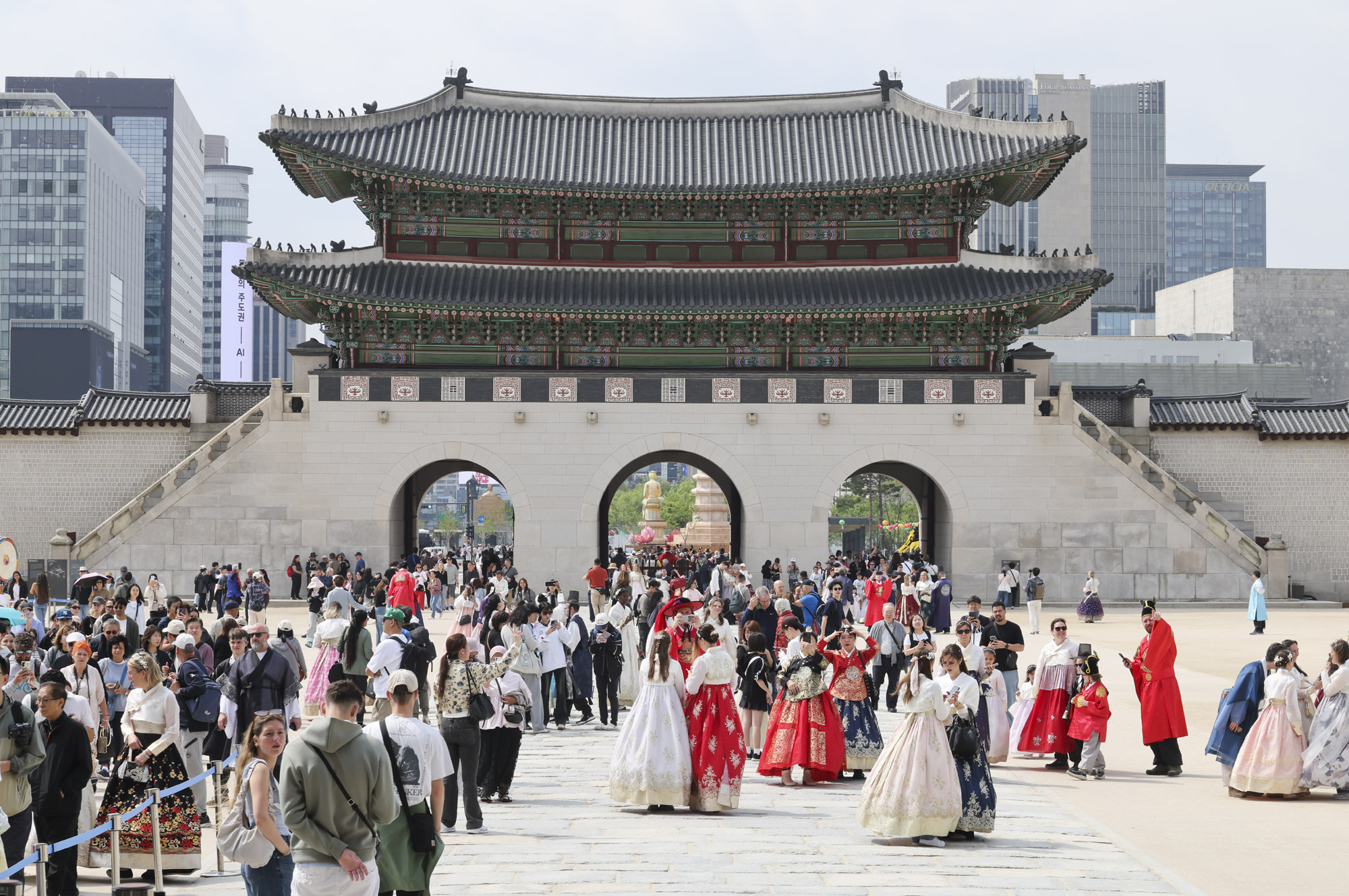 경복궁;외국인;관광객