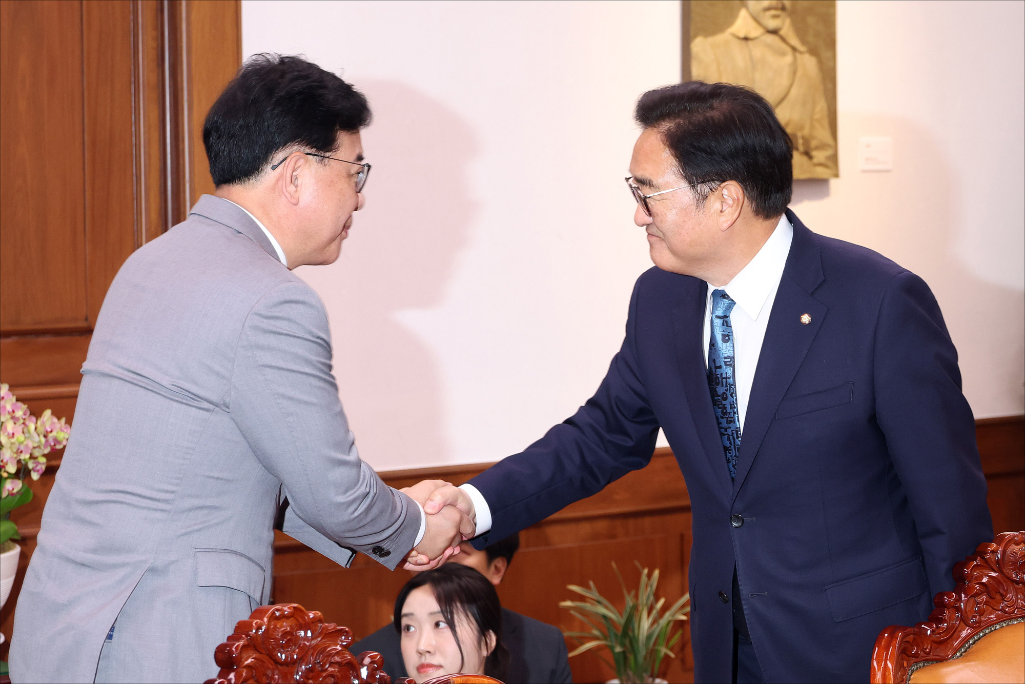 정치;국회;여야원내대표;우원식;한병도;송언석