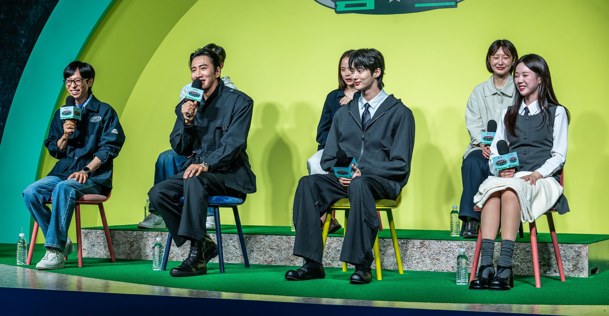 연예;방송;예능;넷플릭스;넷플릭스예능;netflix;유재석캠프;유재석캠프제작발표회;유재석;이광수;변우석;지예은;단체캠프예능