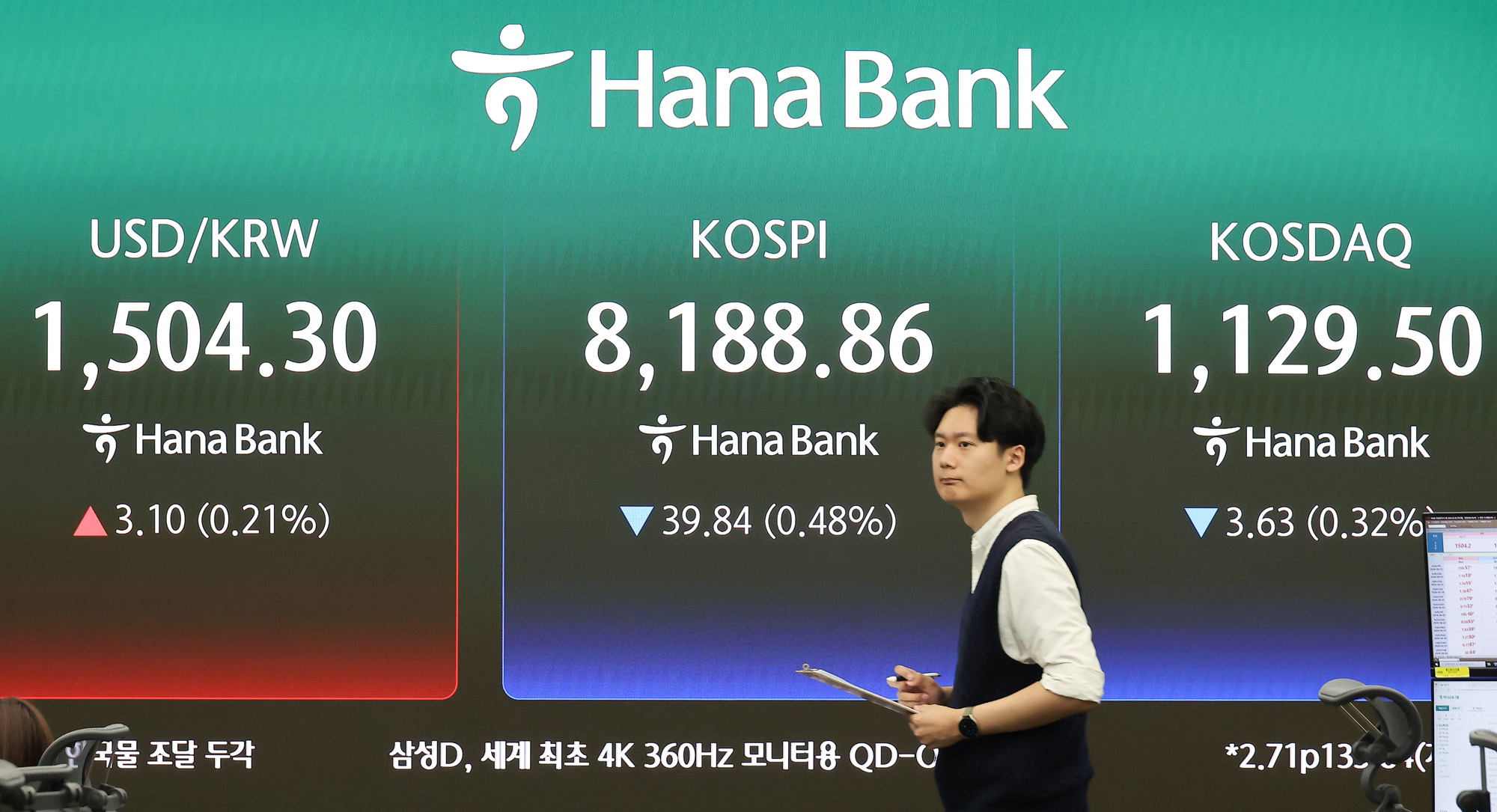 하나은행;딜링룸;코스피;코스닥;환율;주식;주가