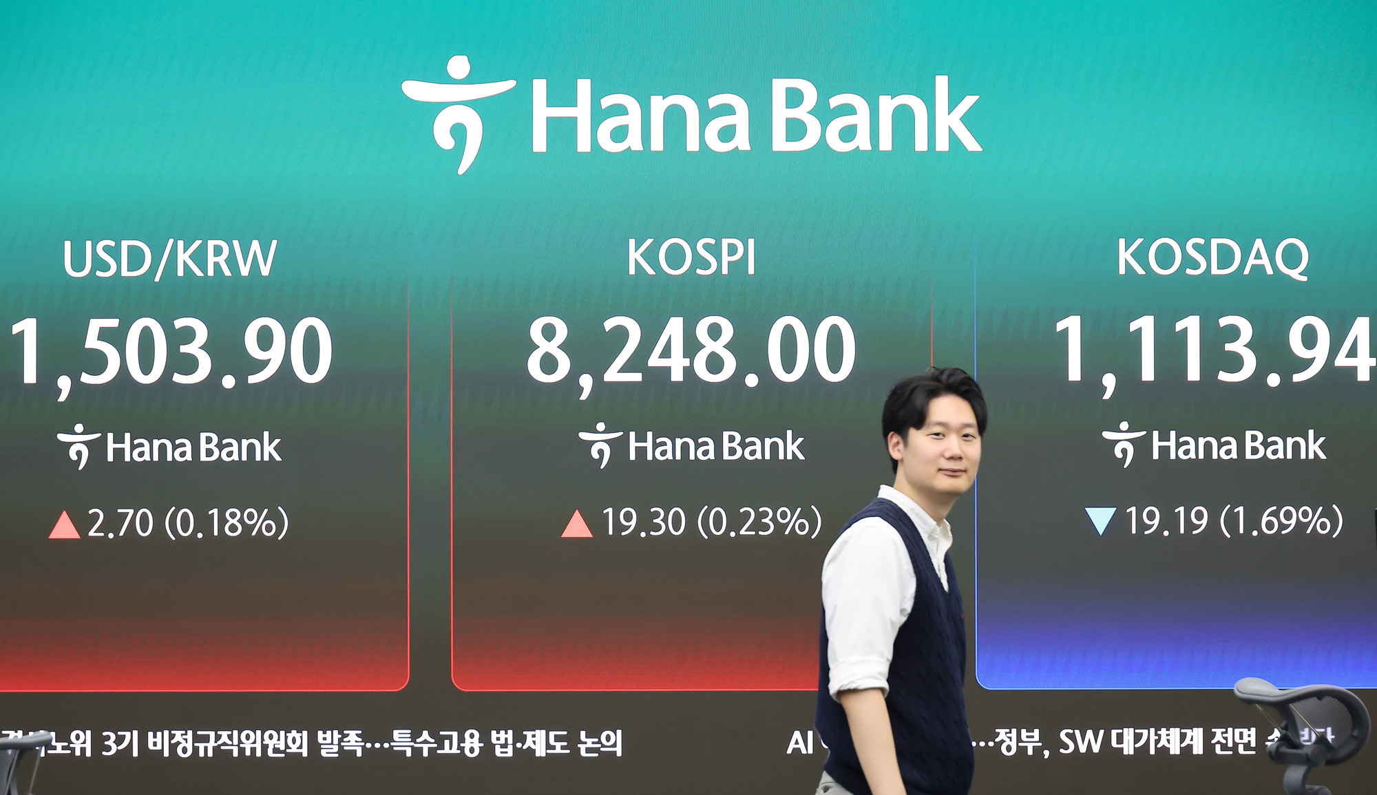 하나은행;딜링룸;코스피;코스닥;환율;주식;주가