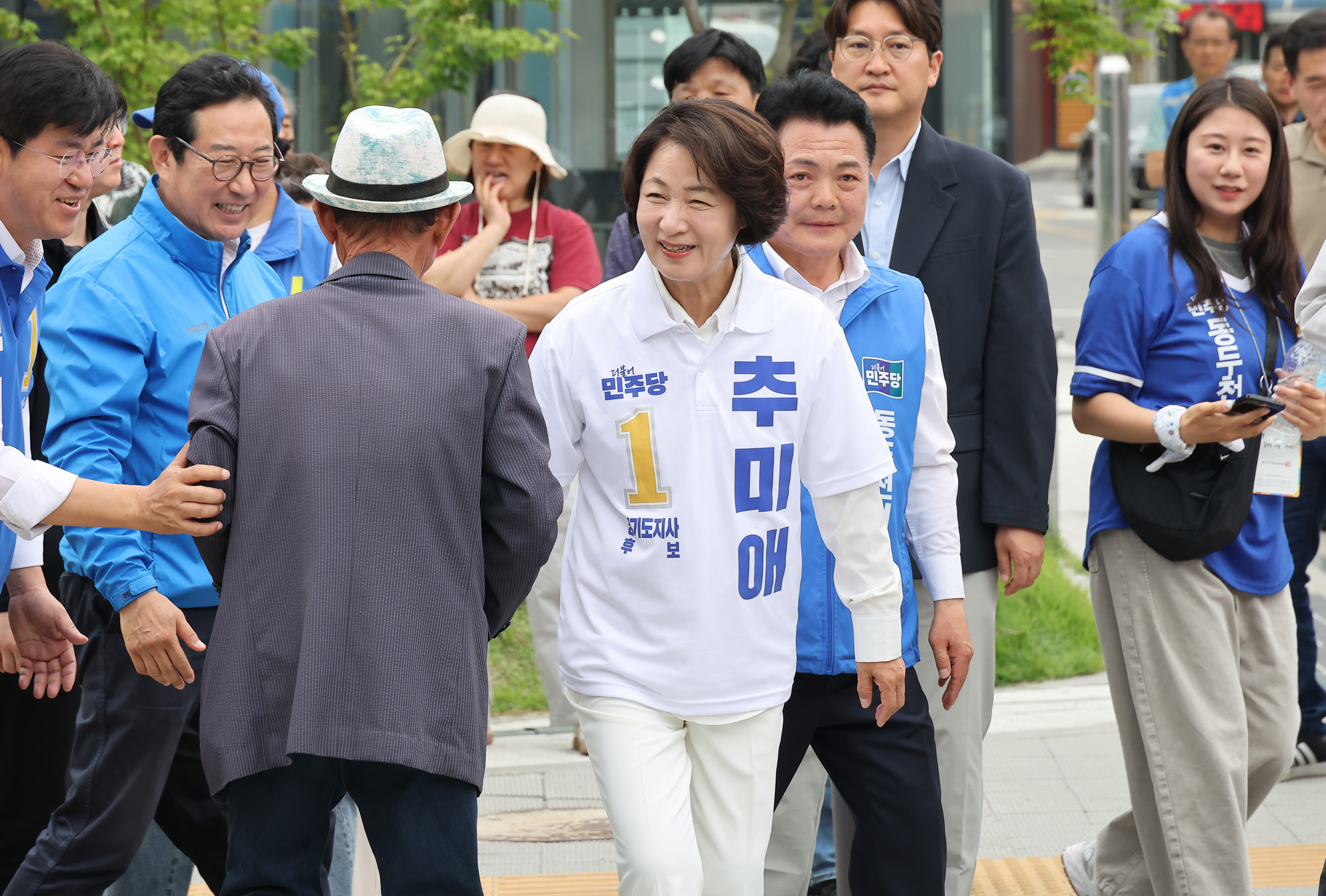 추미애;경기도지사;후보;동두천시;민생현장투어;유세