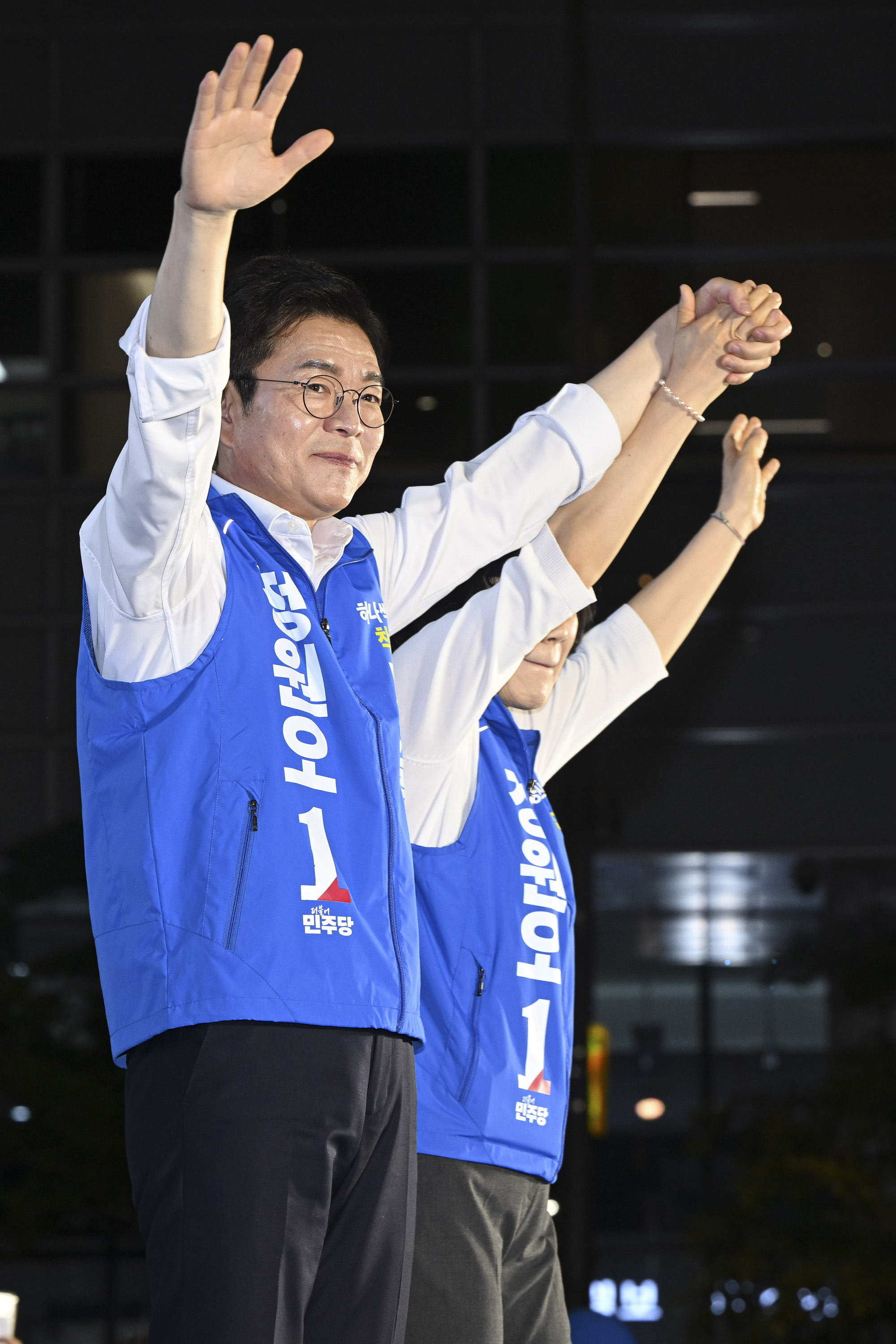 정원오;서울시장;청계광장;필승;총력유세